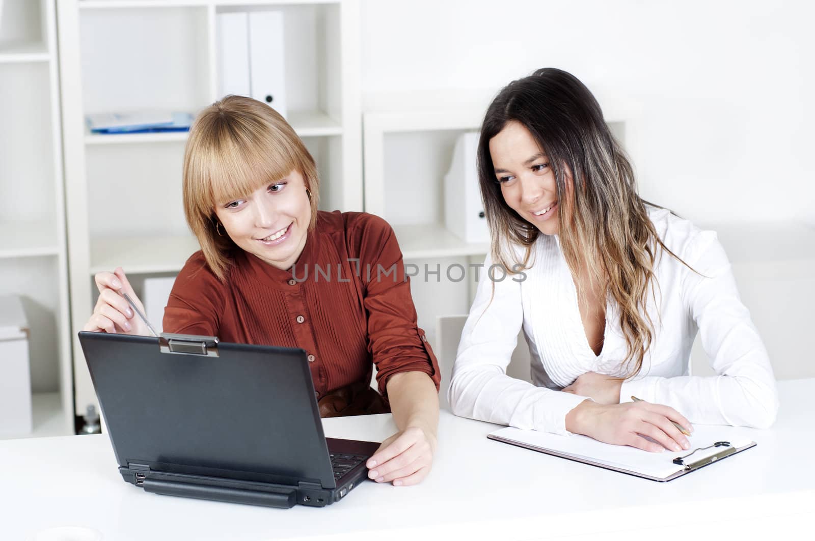 portrait of a beautiful women, teamwork in the office