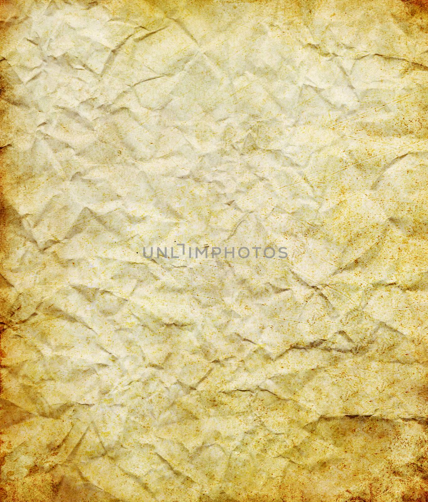 old grunge crumpled paper background by nuchylee