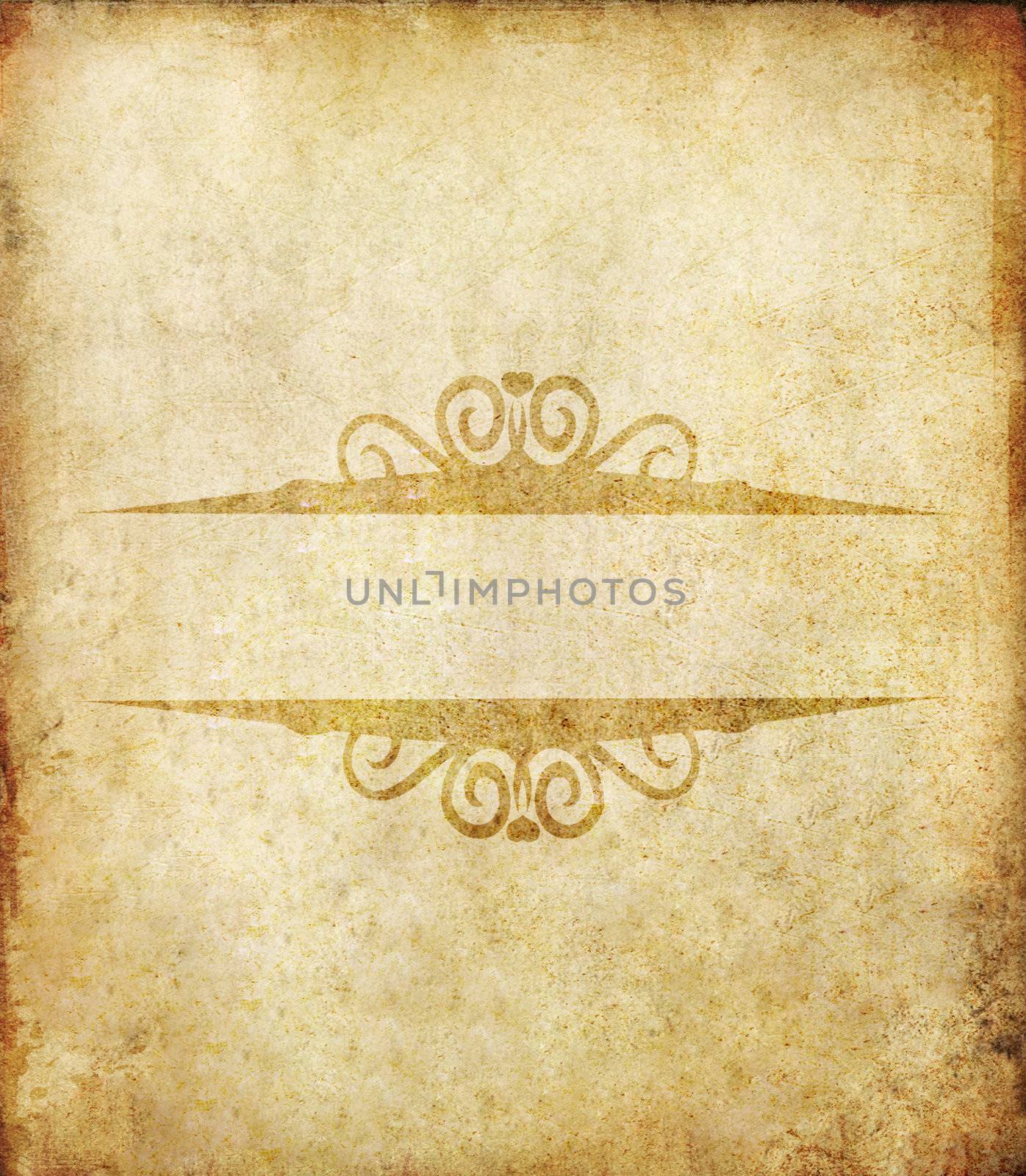 old grunge paper background with label vintage by nuchylee