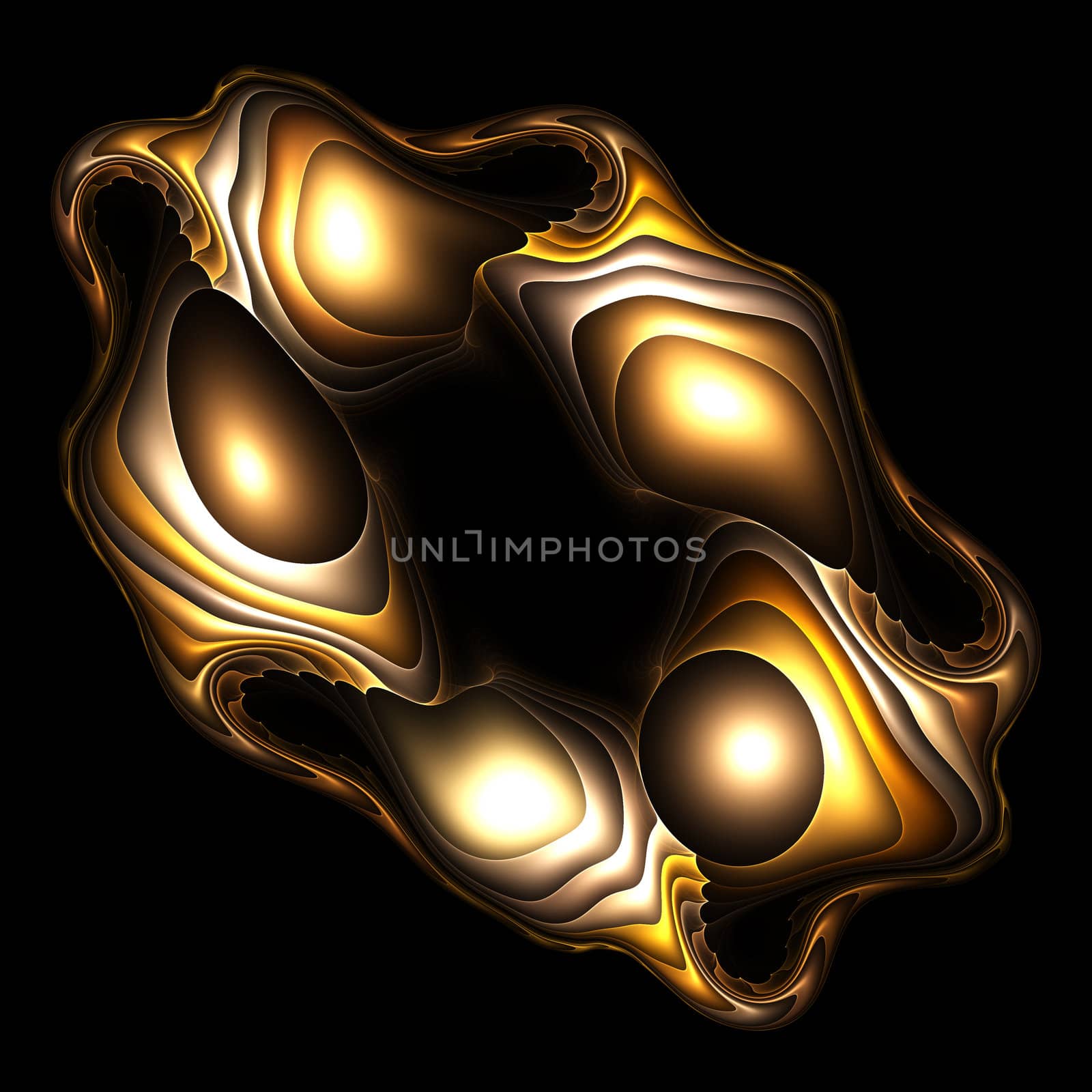 Abstract color image on a black background. Curves and ornaments by mozzyb