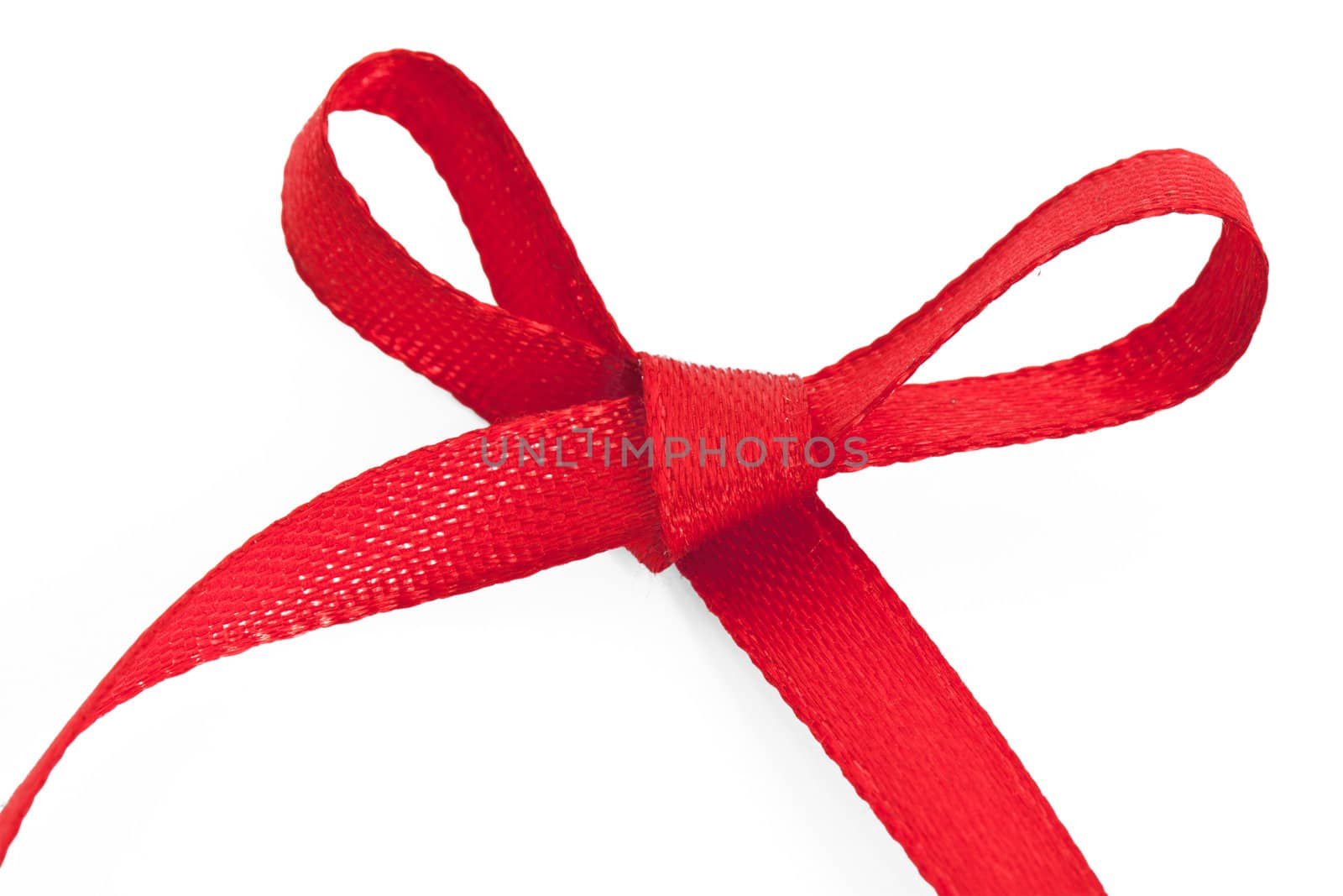 Red ribbon isolated on white