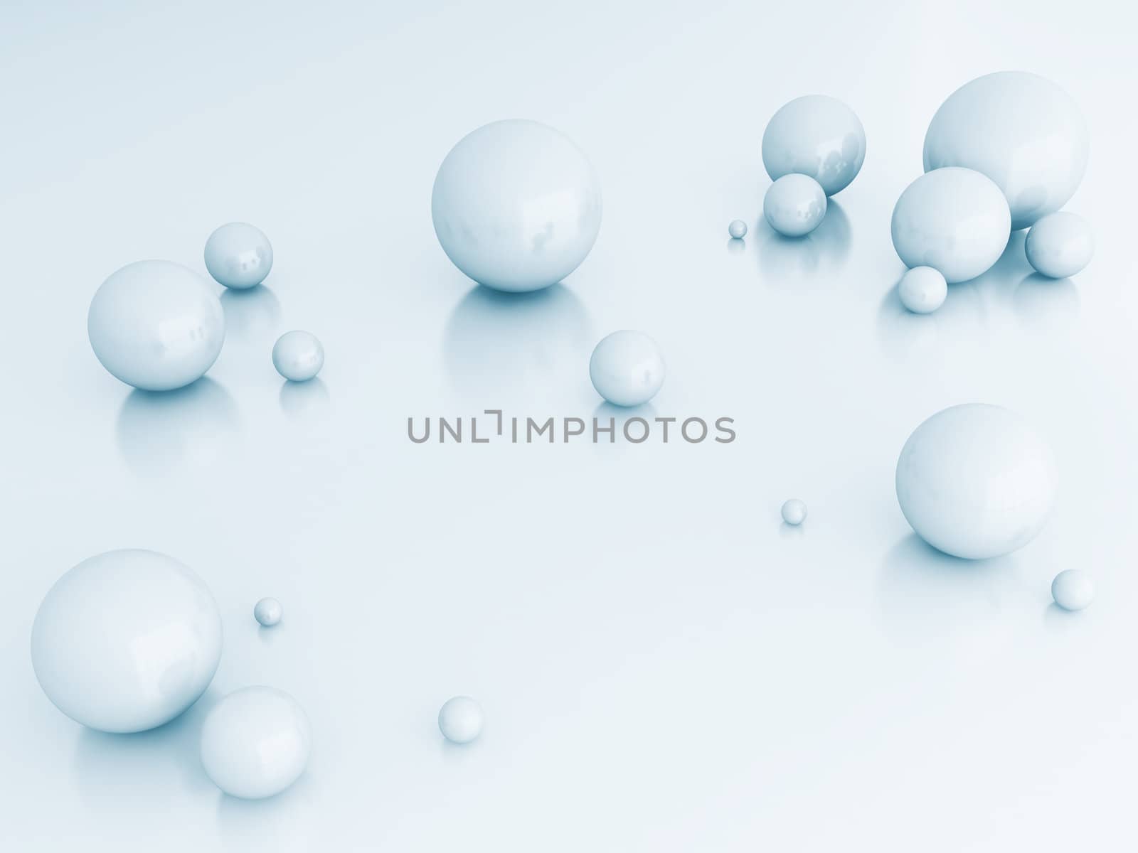 light metallic balls as technological and abstract background