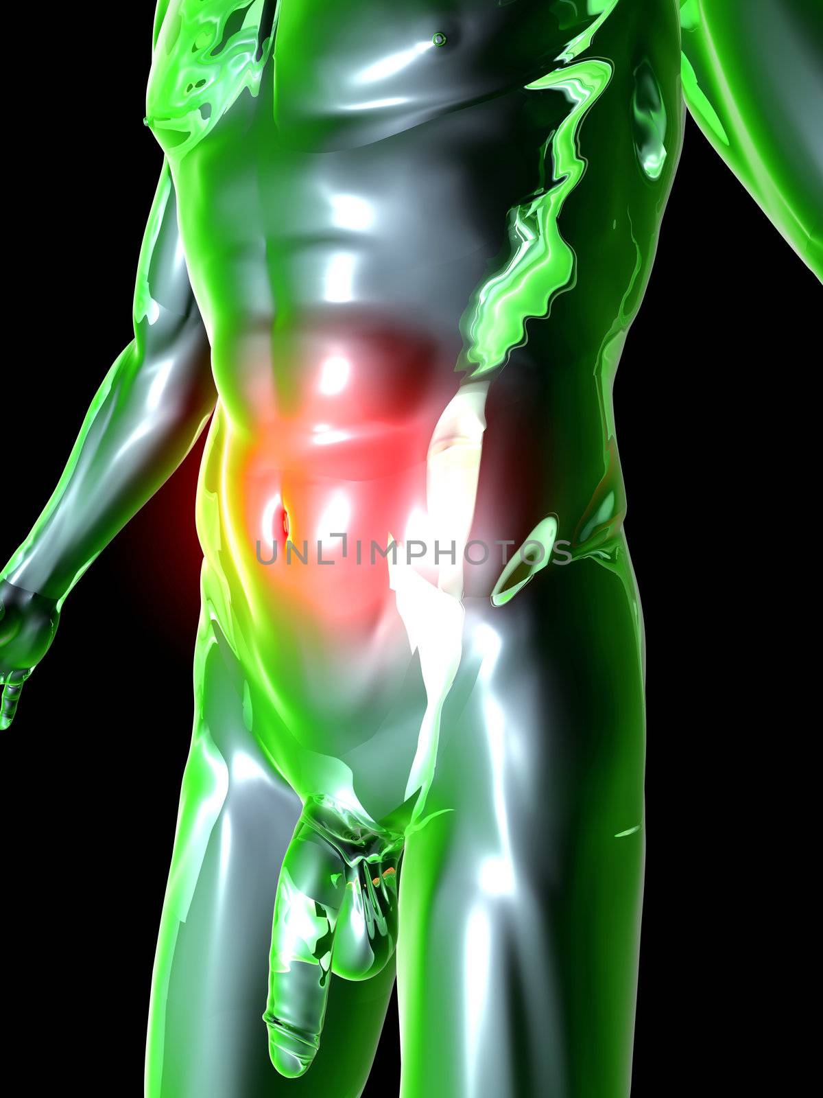 Medical Illustration. 3D rendered Illustration. Isolated on black.