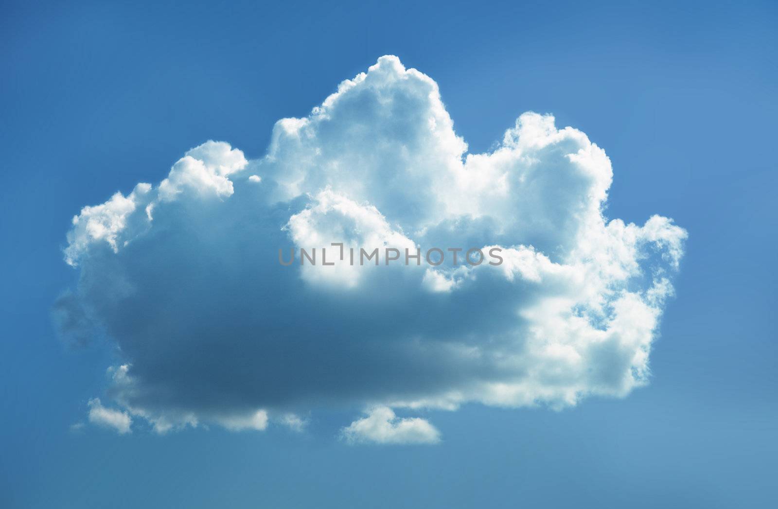 Lonely cloud in blue sky