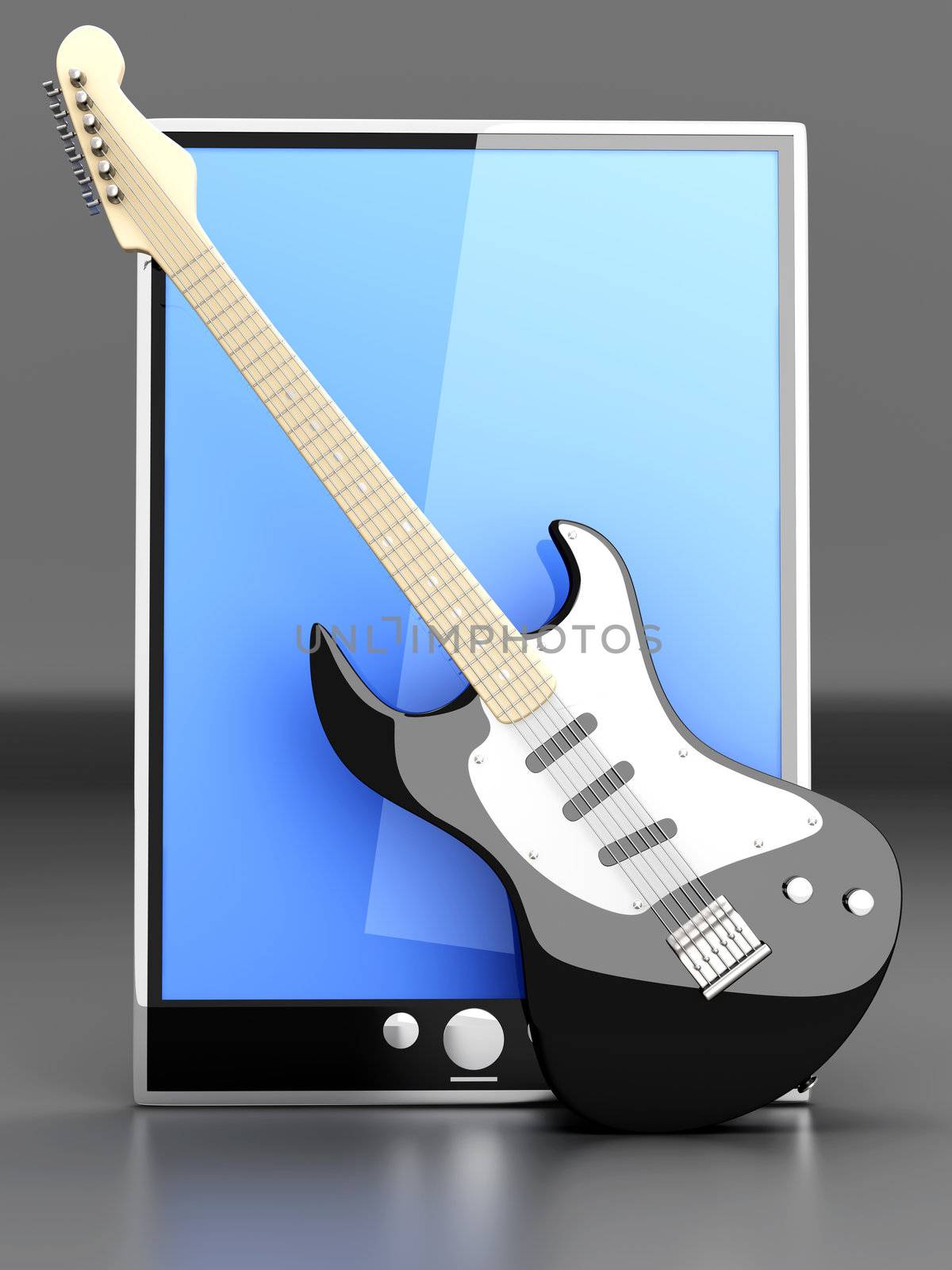 A Tablet PC / Pad. 3D rendered illustration.