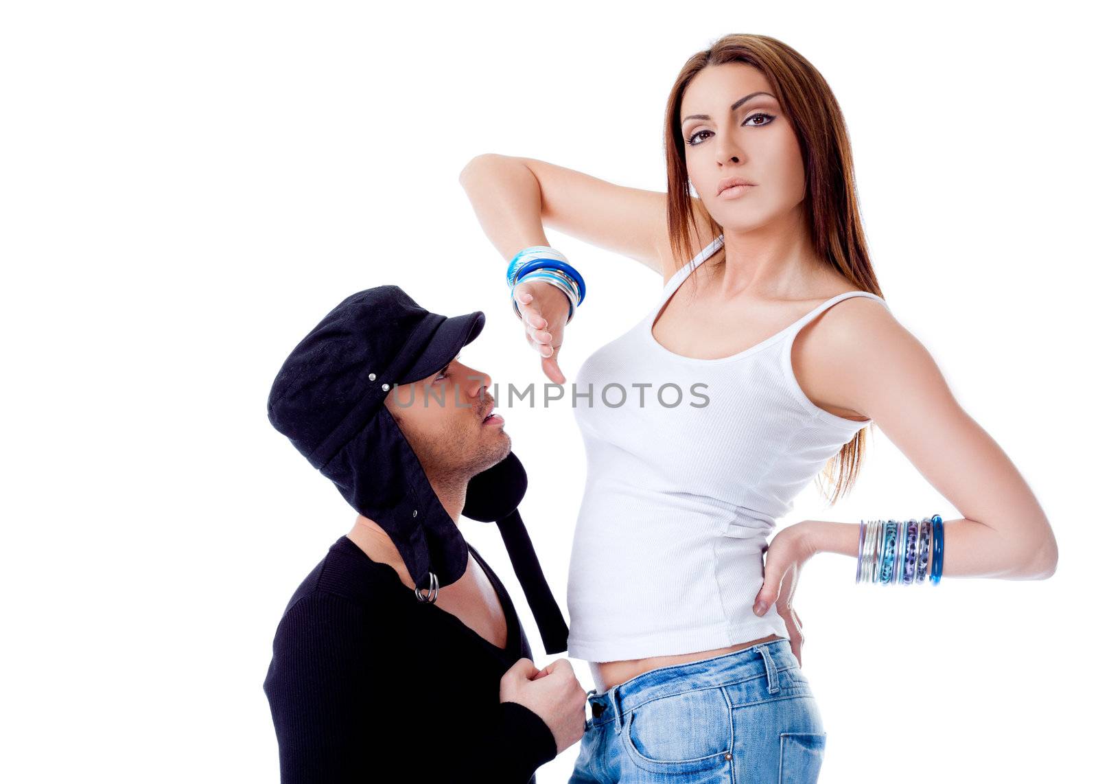woman rejecting man argument by vilevi