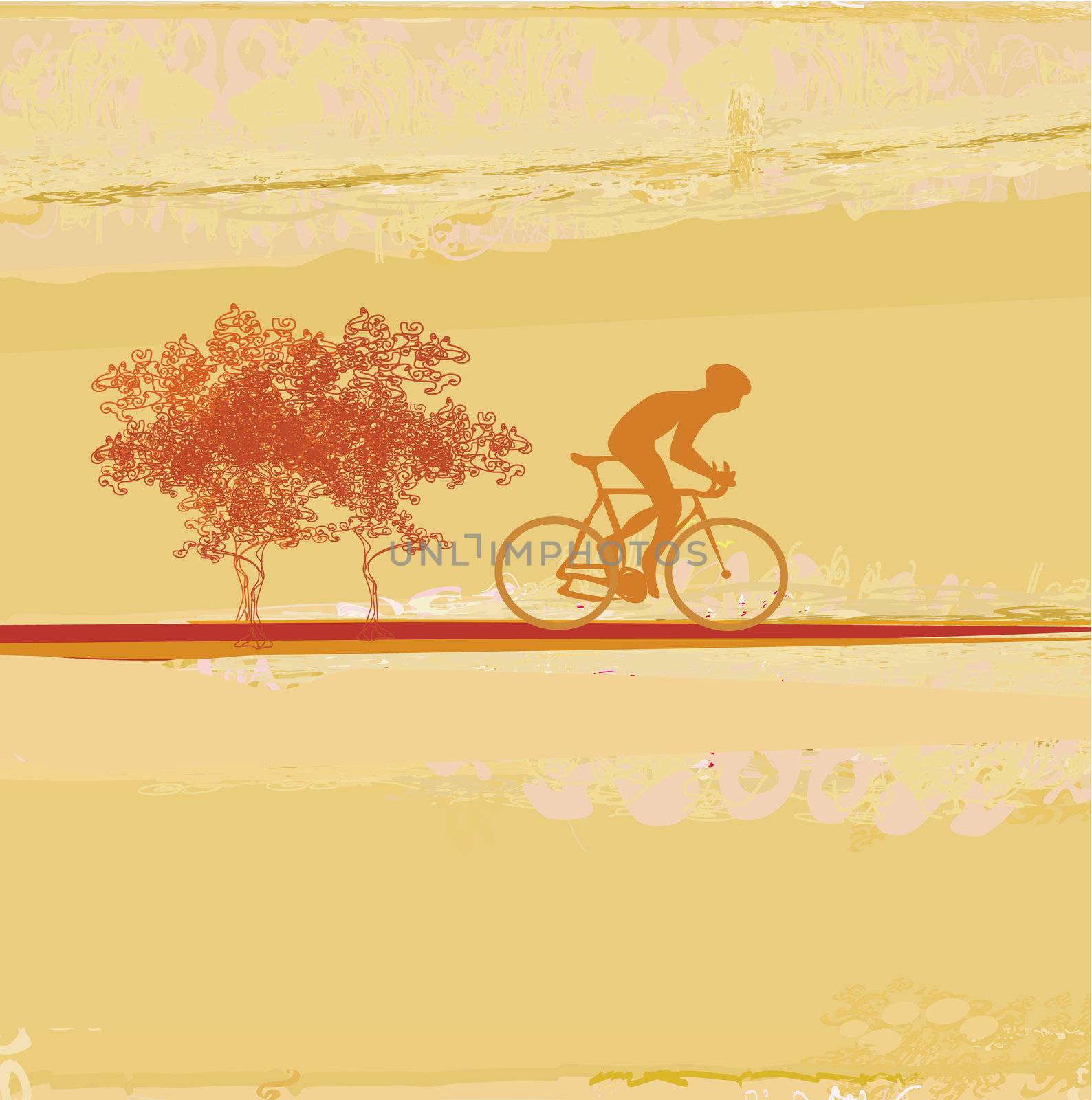 Cycling Grunge Poster Template vector by JackyBrown