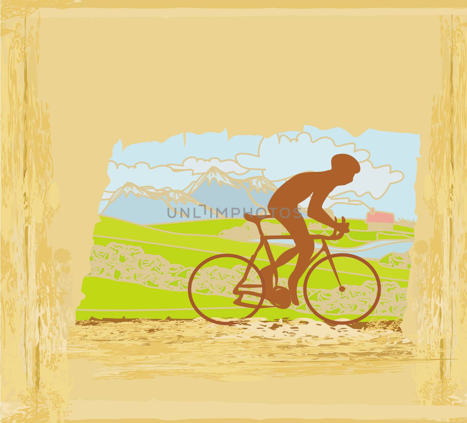 Cycling Grunge Poster Template vector