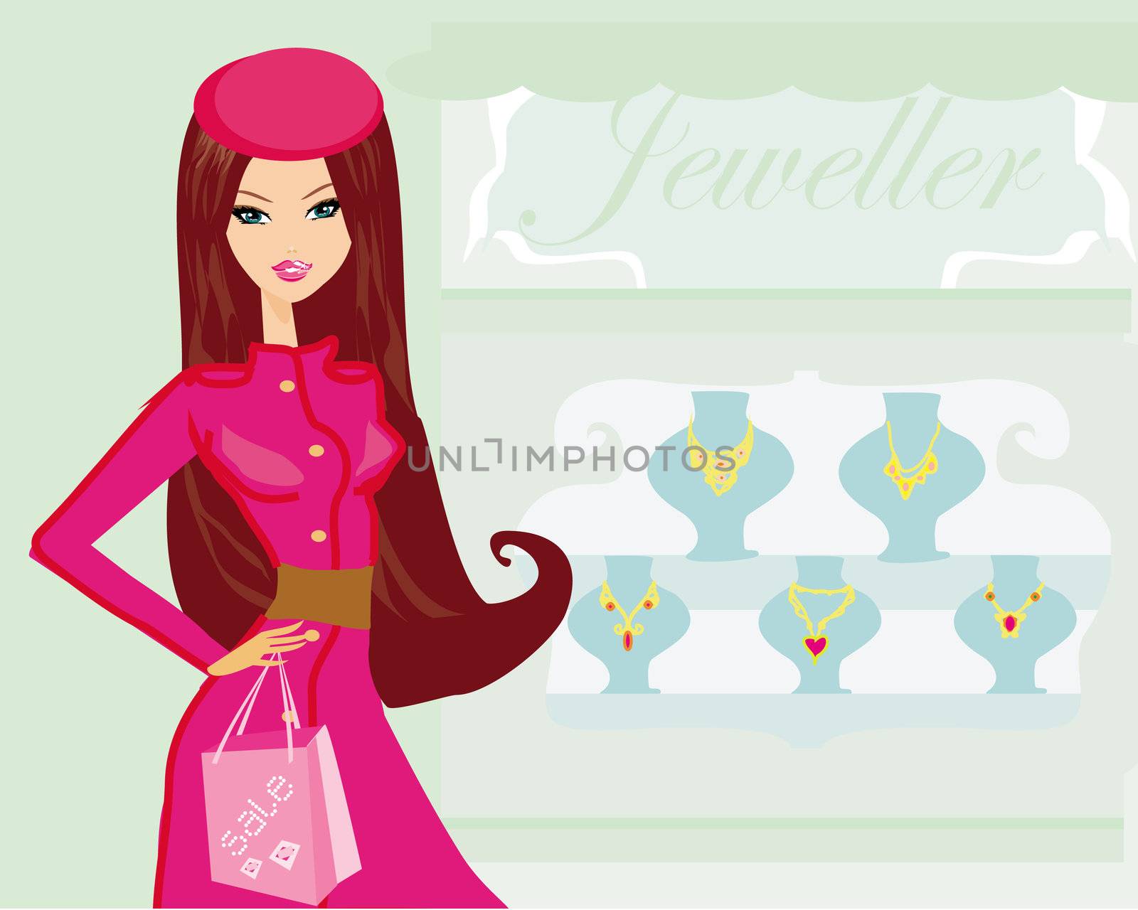 Girl and jewellerys