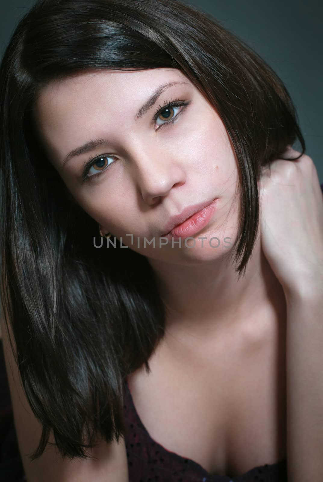 beautiful brunette girl portrait