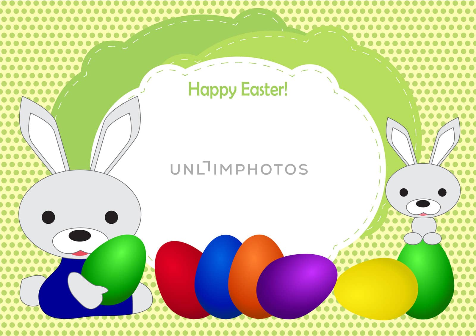 greeting card with a happy Easter by rodakm
