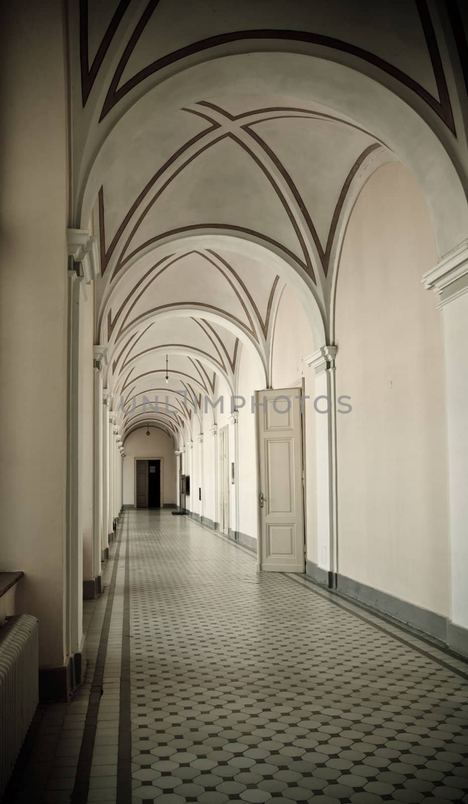 corridor in old building by petr_malyshev
