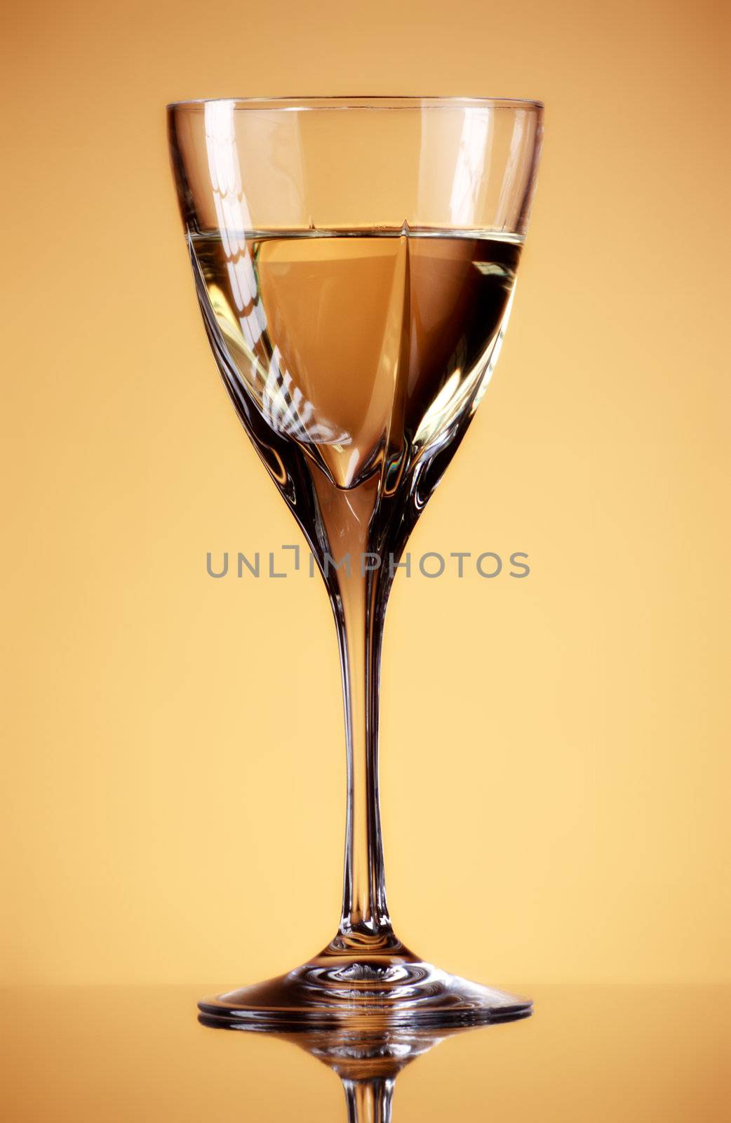glass of white wine by petr_malyshev