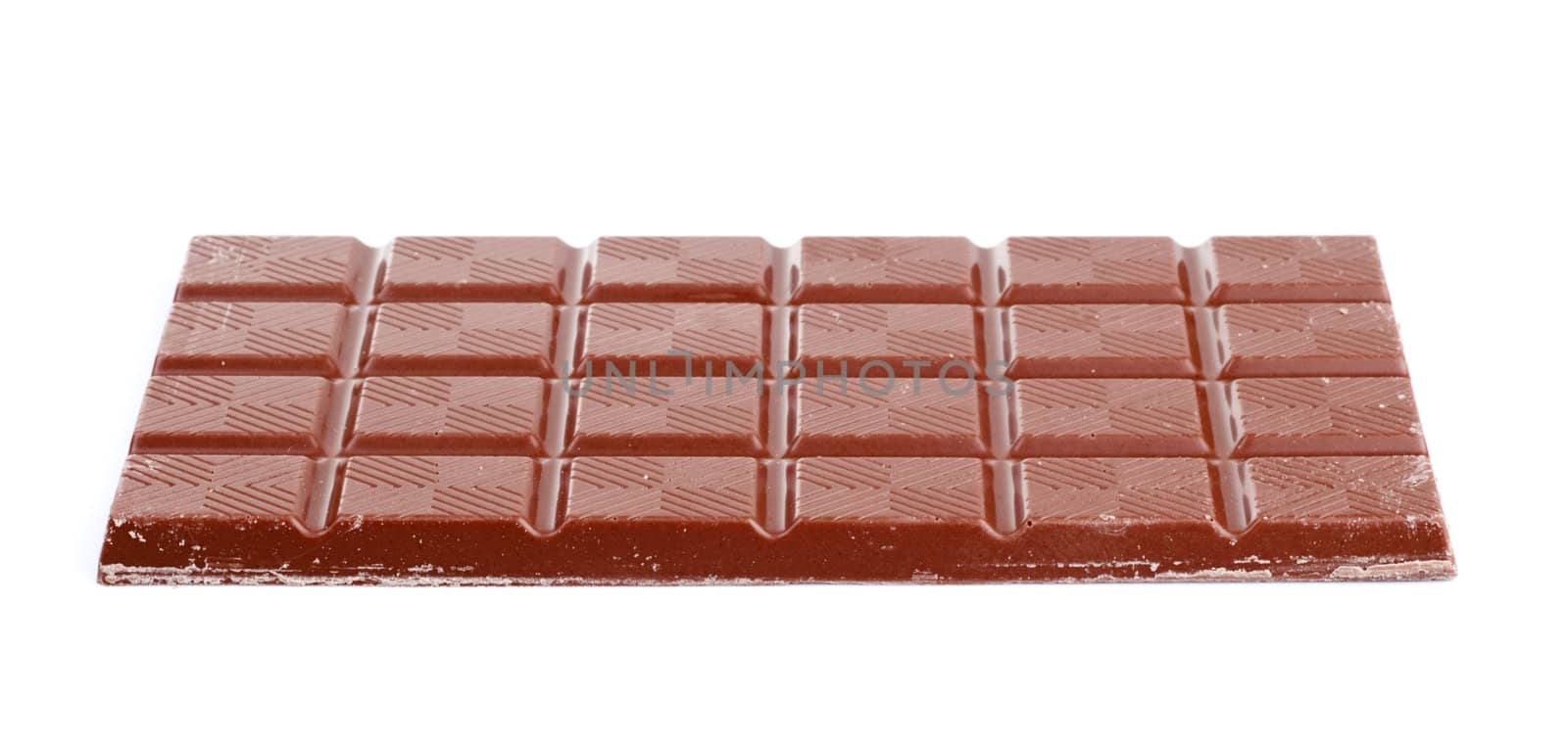 milk chocolate bar isolated on white background