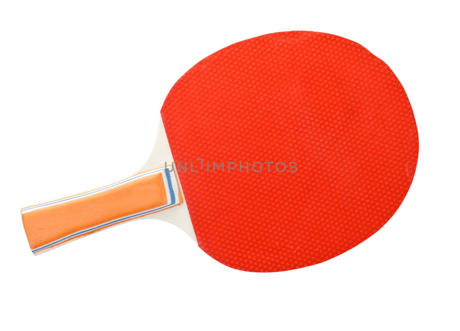 table tennis racket isolated on white background