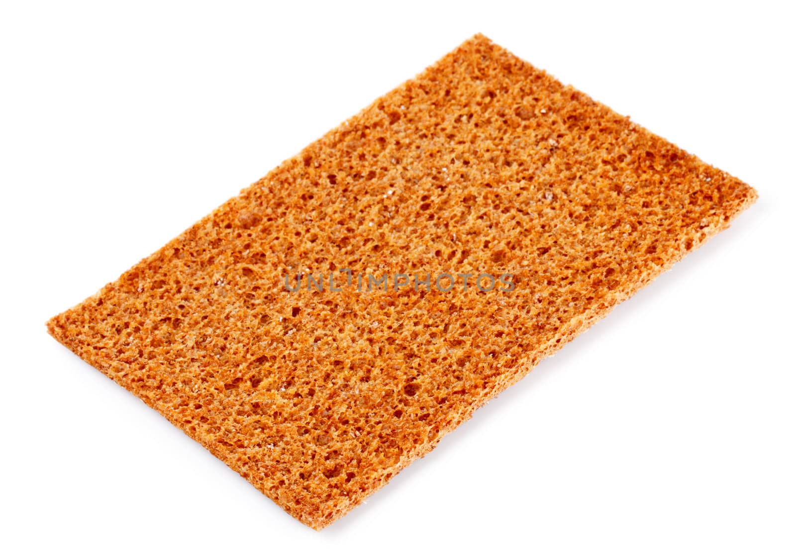 rye crisp cracker isolated on white background