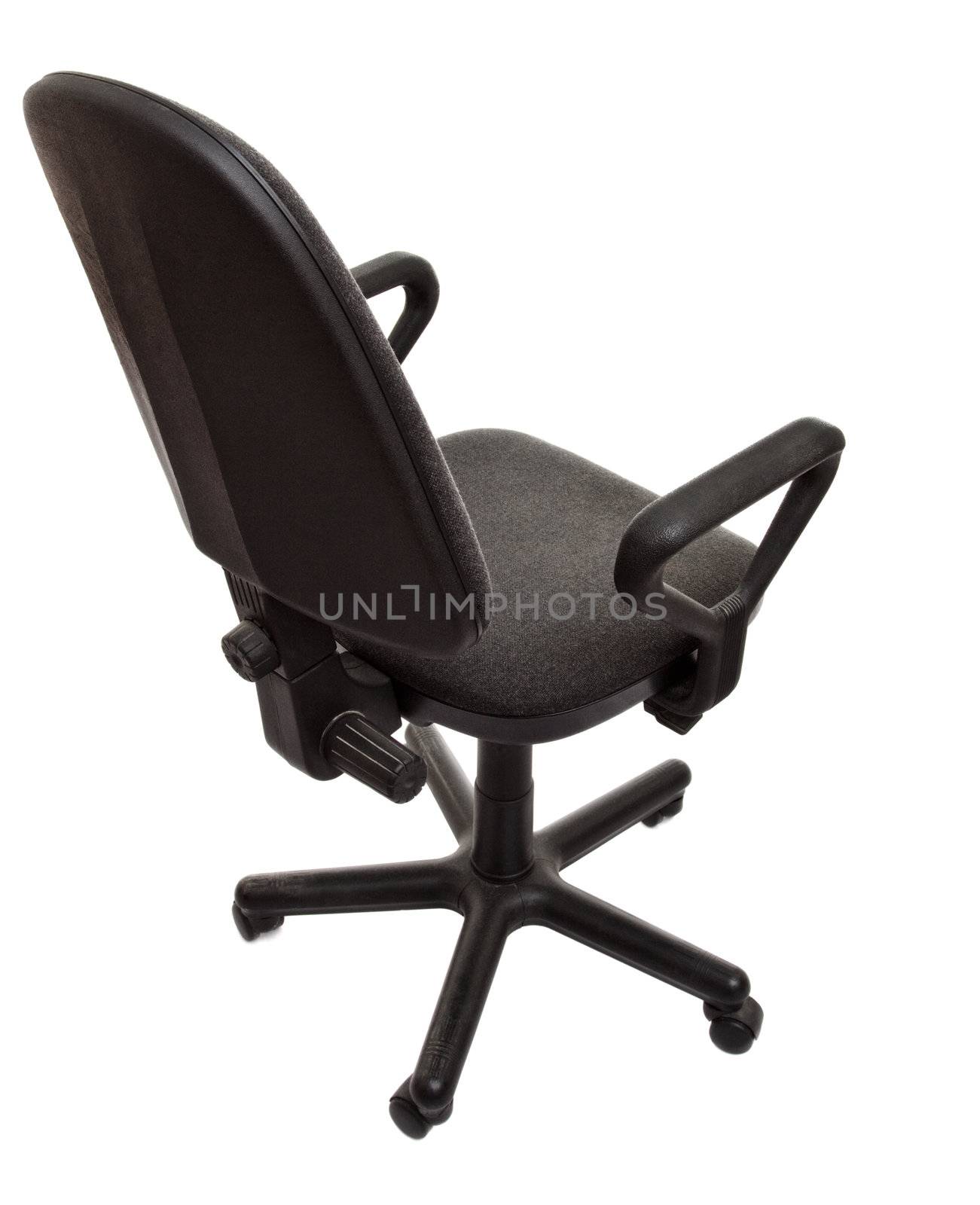 black office chair isolated on white background