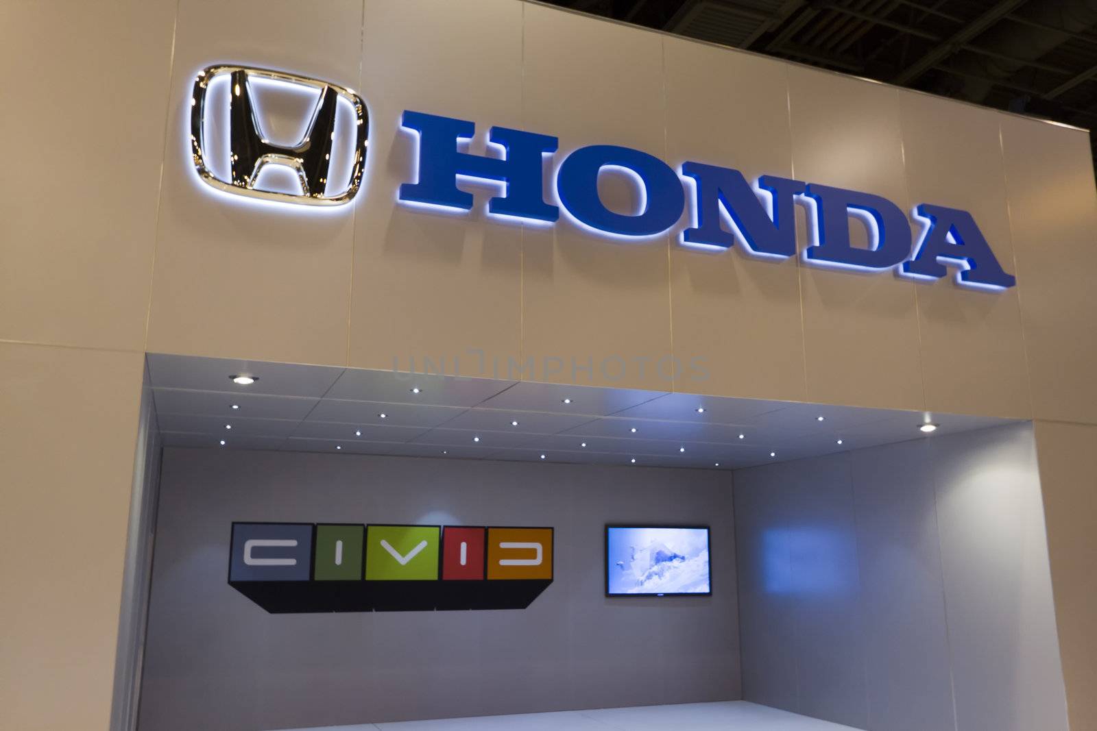 HOUSTON - JANUARY 2012: The Honda display at the Houston International Auto Show on January 28, 2012 in Houston, Texas.