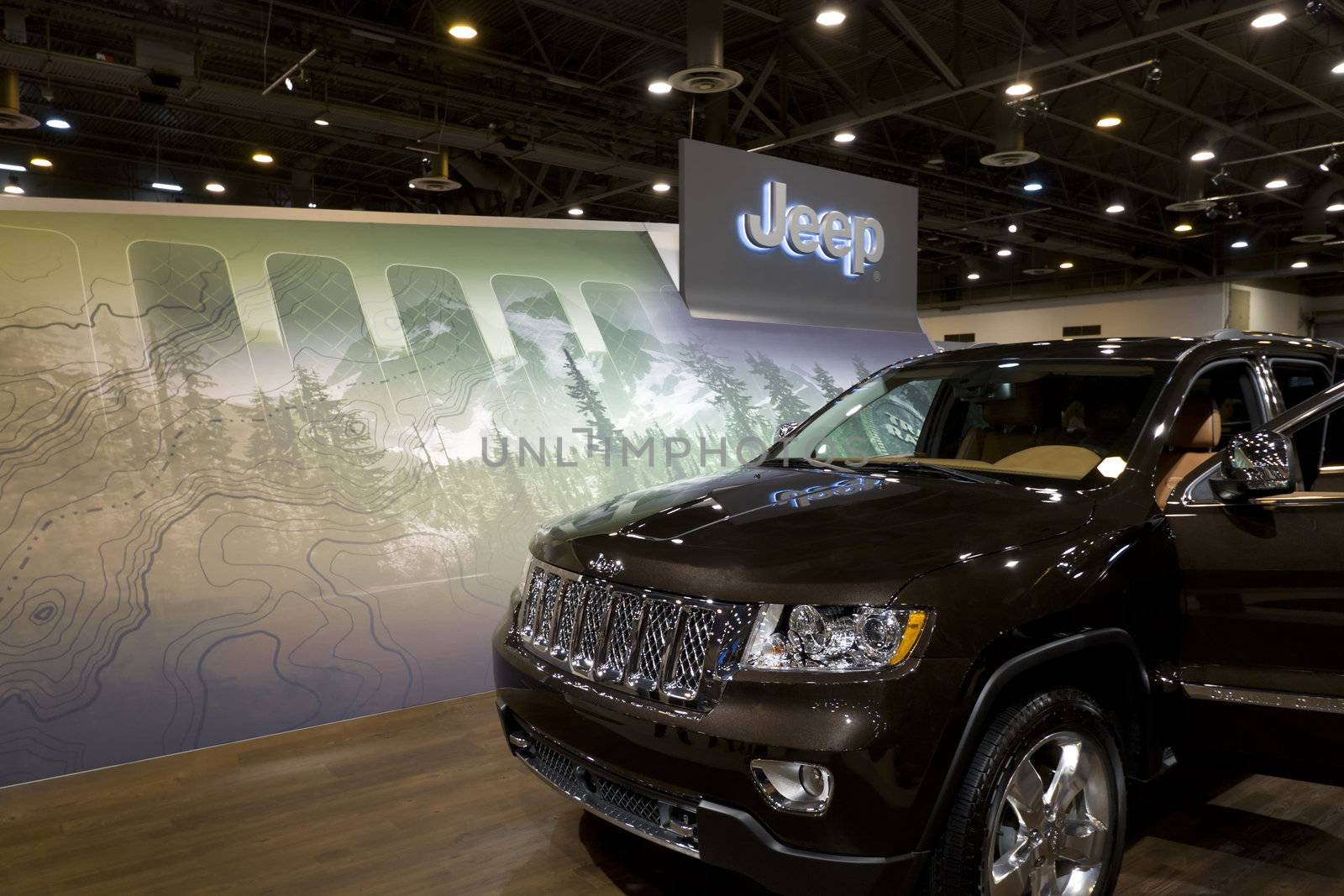 HOUSTON - JANUARY 2012: The Jeep Grand Cherokee at the Houston International Auto Show on January 28, 2012 in Houston, Texas.