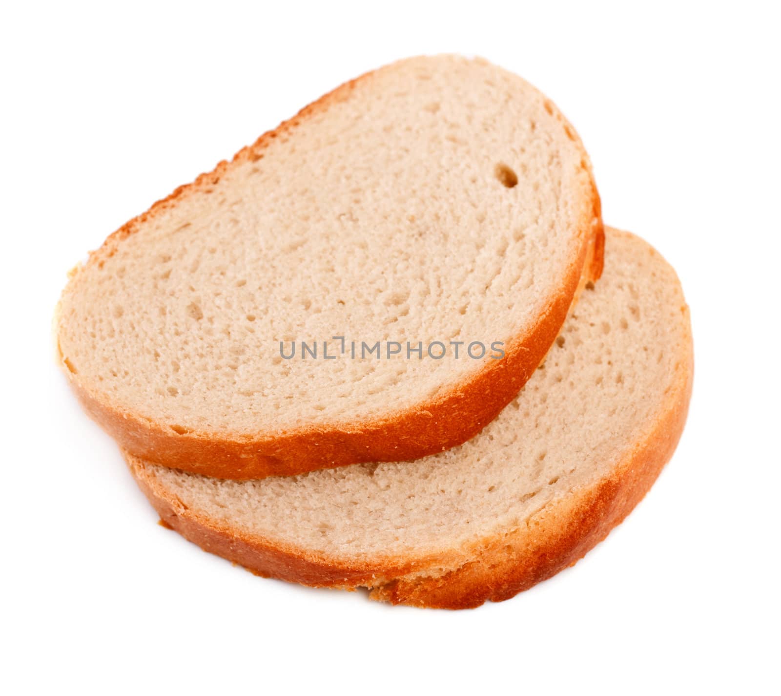 Fresh sliced bread isolated on a white background