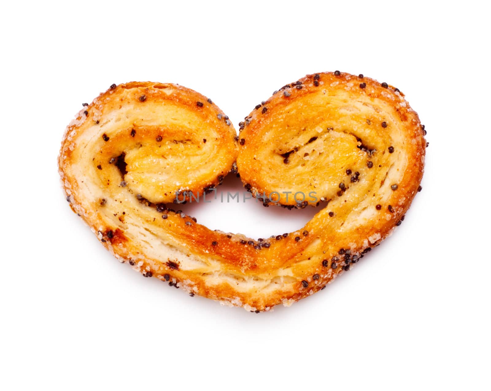 heart shaped cookies isolated on white background