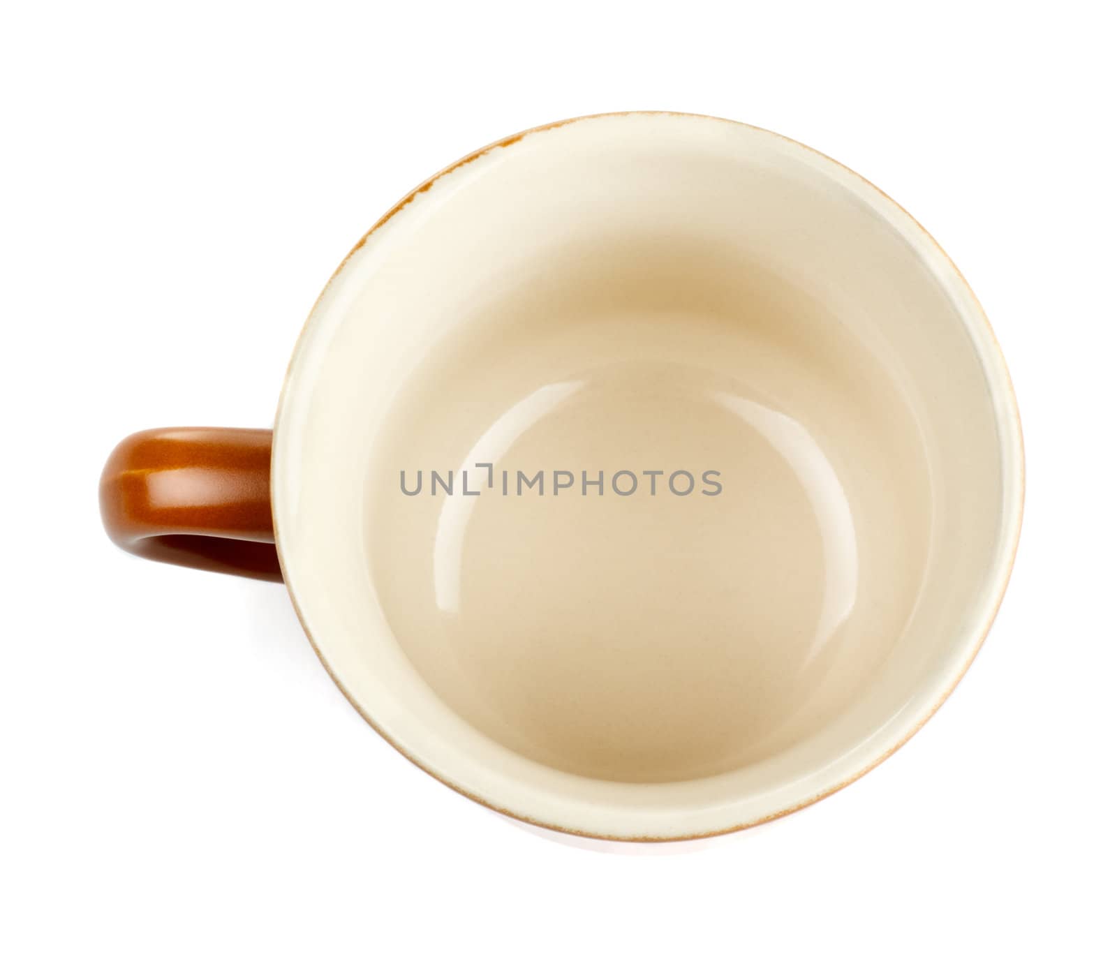 brown coffee cup isolated on white background