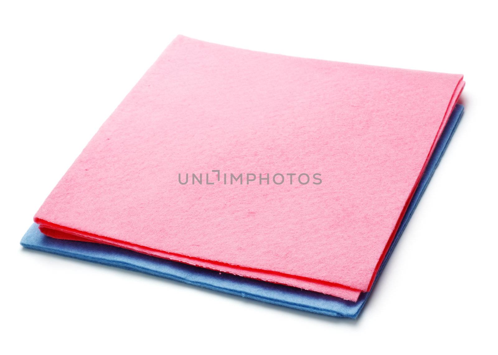 two microfiber dusters isolated on white background