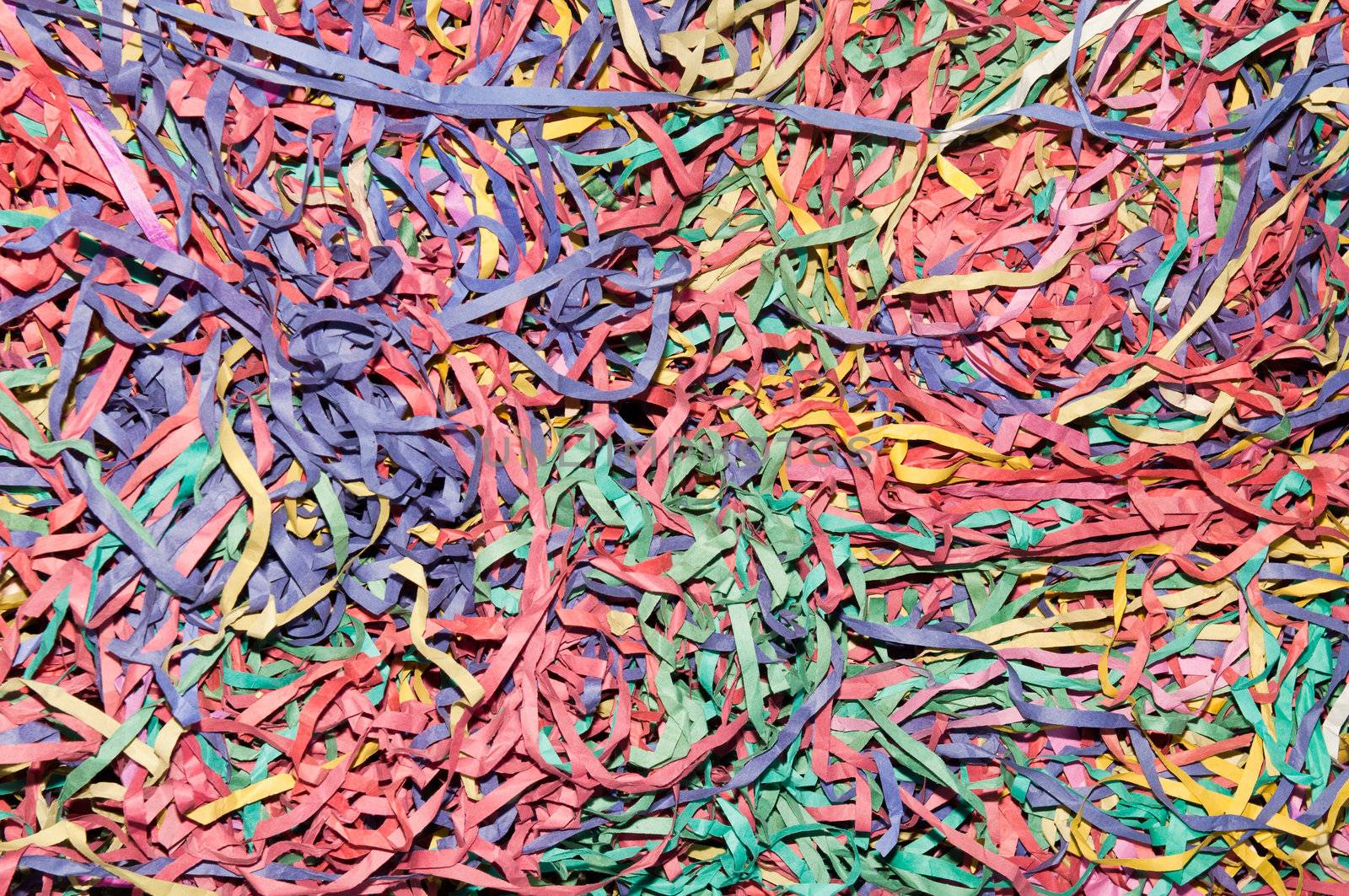 colorful streamers as a background or texture