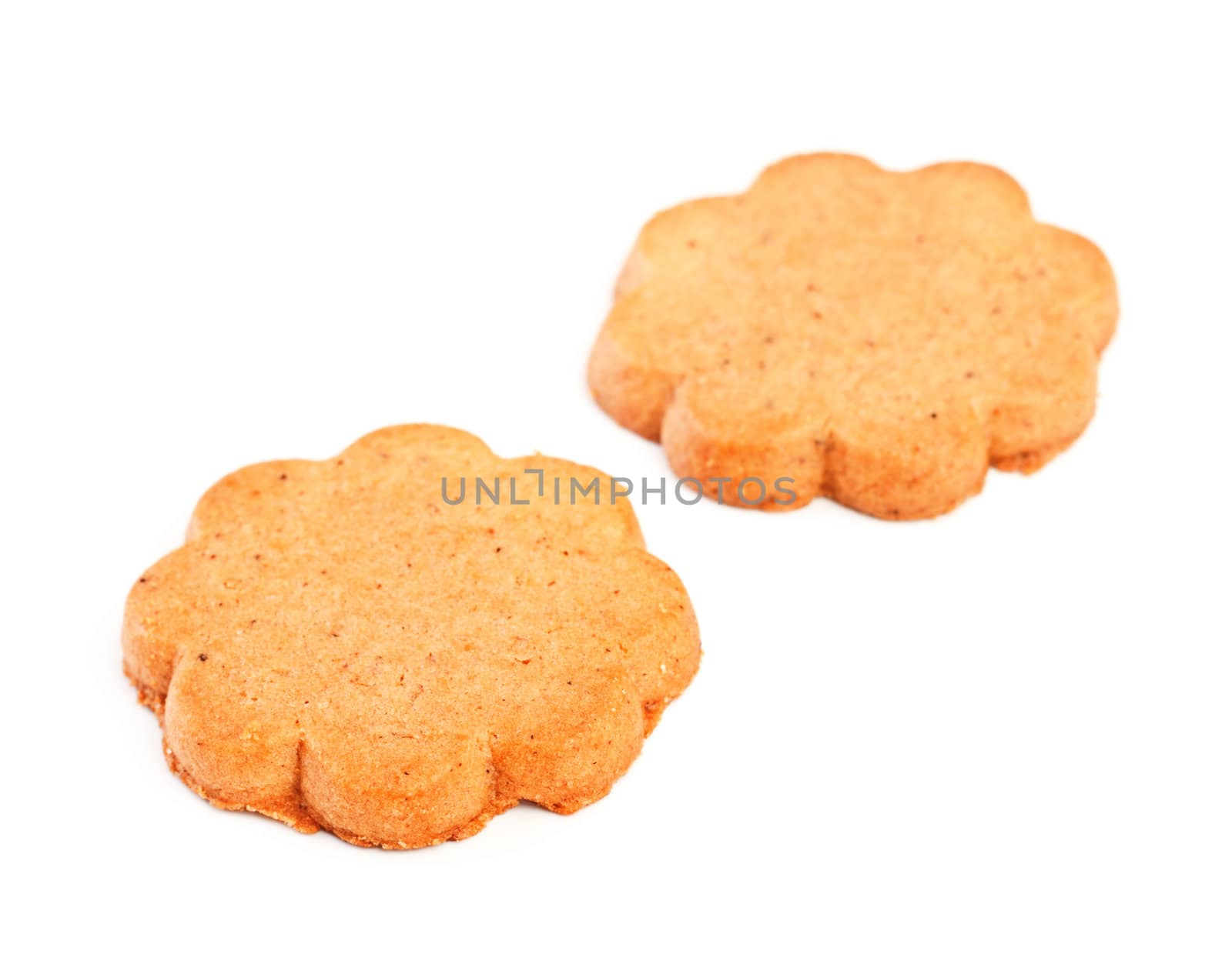 fresh cinnamon cookies isolated on white background