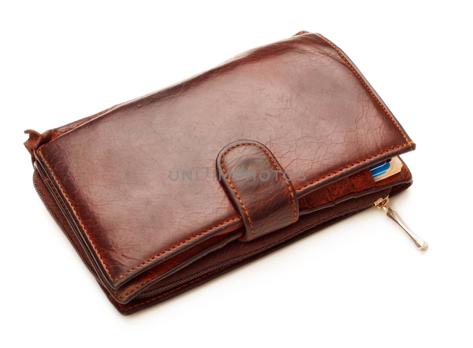 Brown Leather Wallet by petr_malyshev