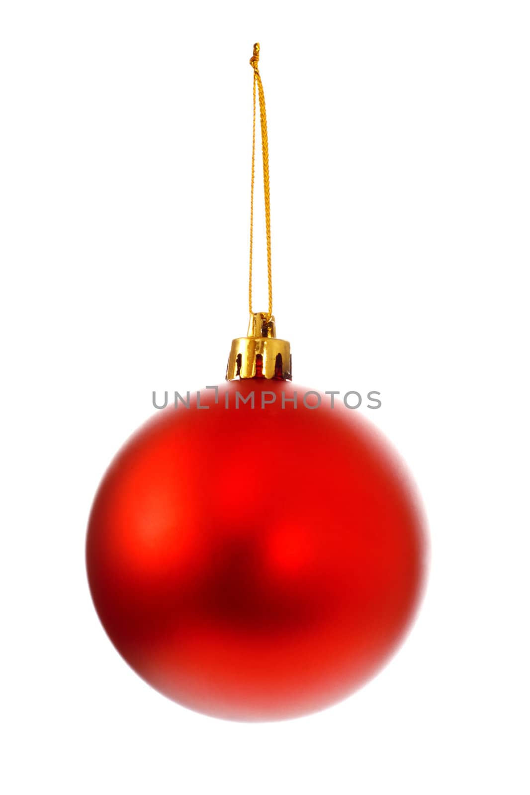 red christmas ball isolated on white background