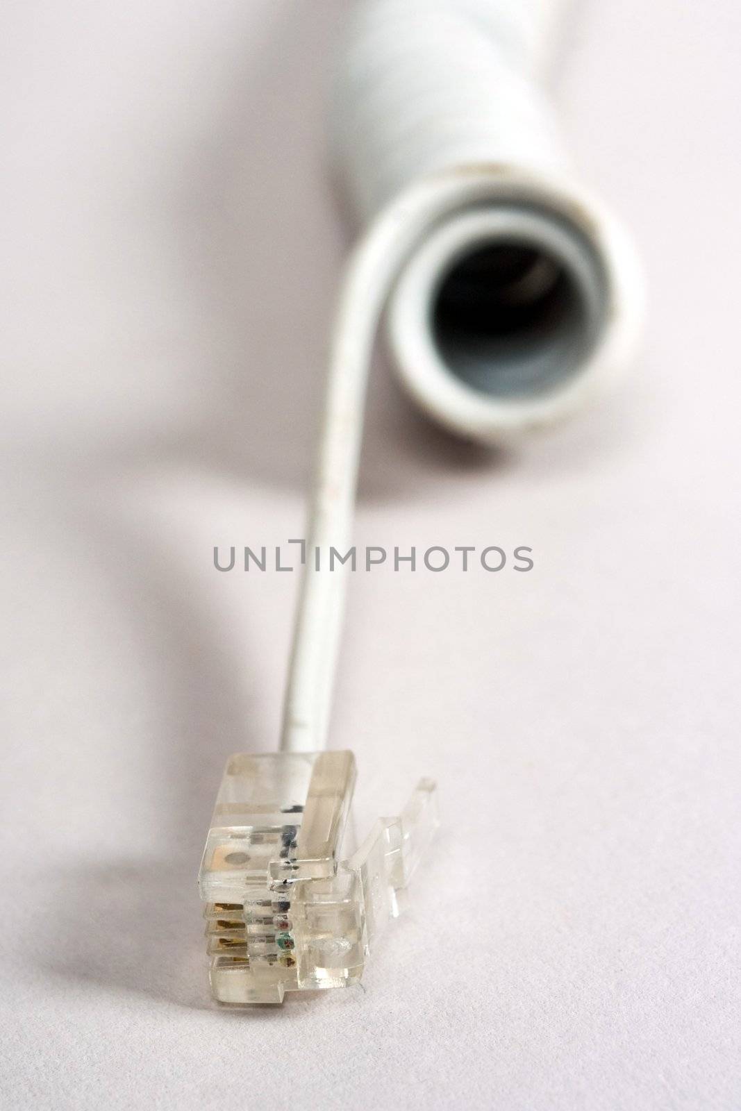 An image of connection cable on neutral background