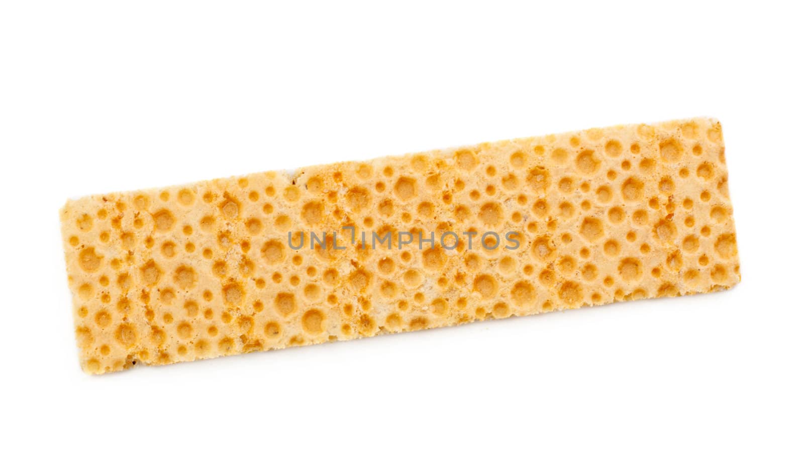 healty crunchy cracker isolated on white background