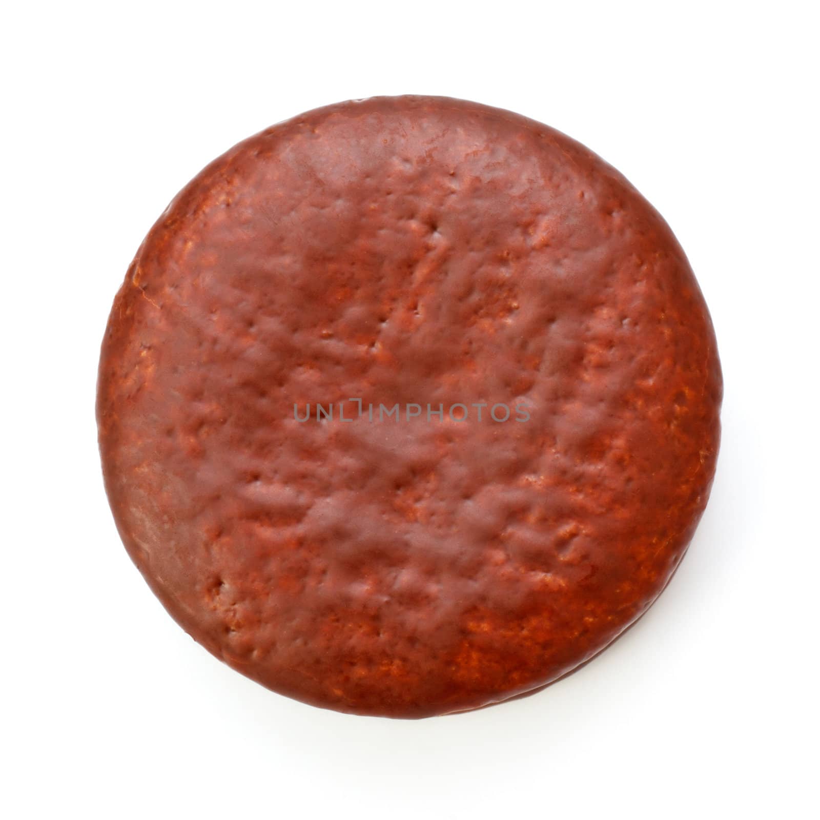 fresh chocolate biscuits isolated on white background