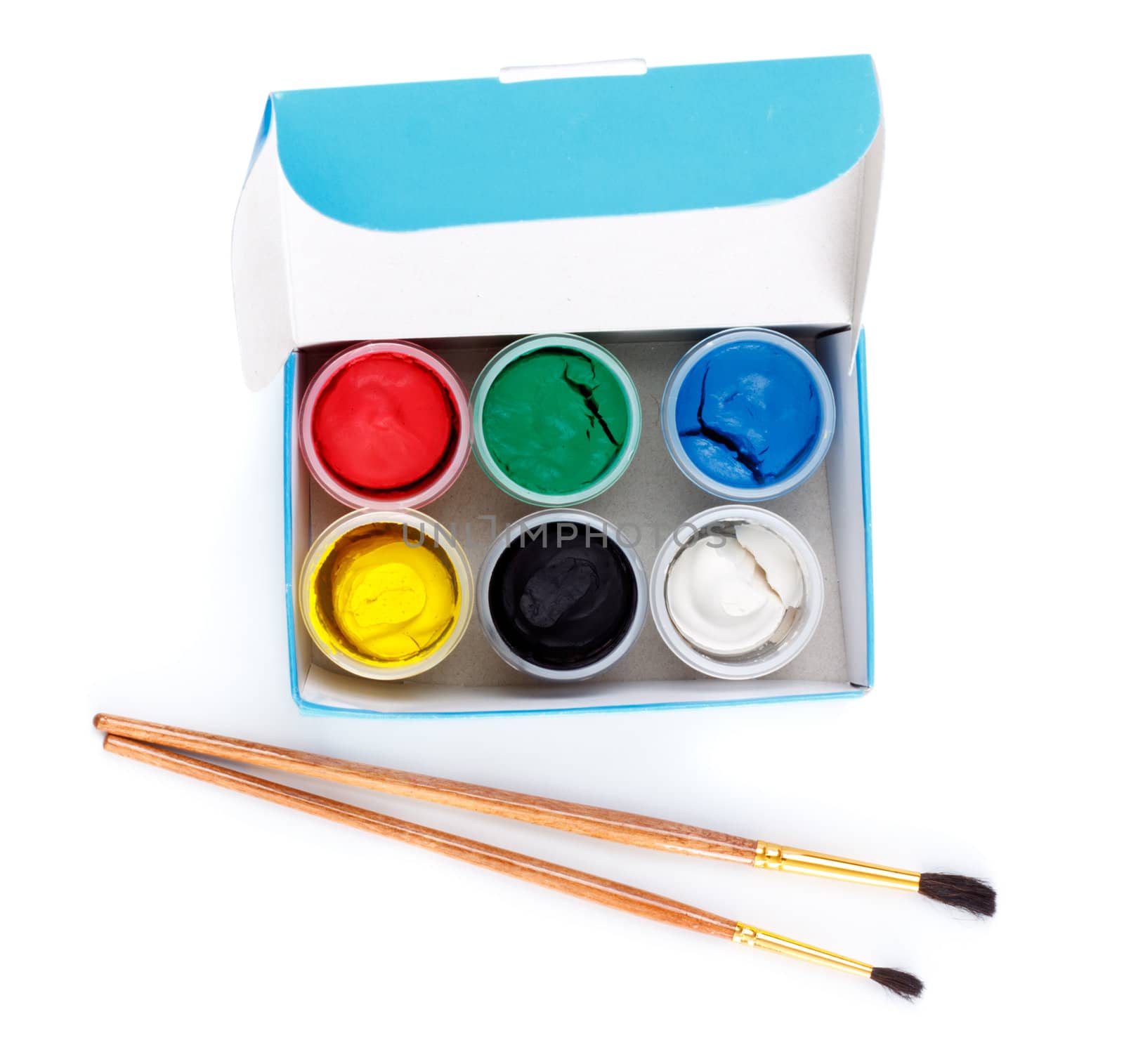 Paint Box and Brushes by petr_malyshev