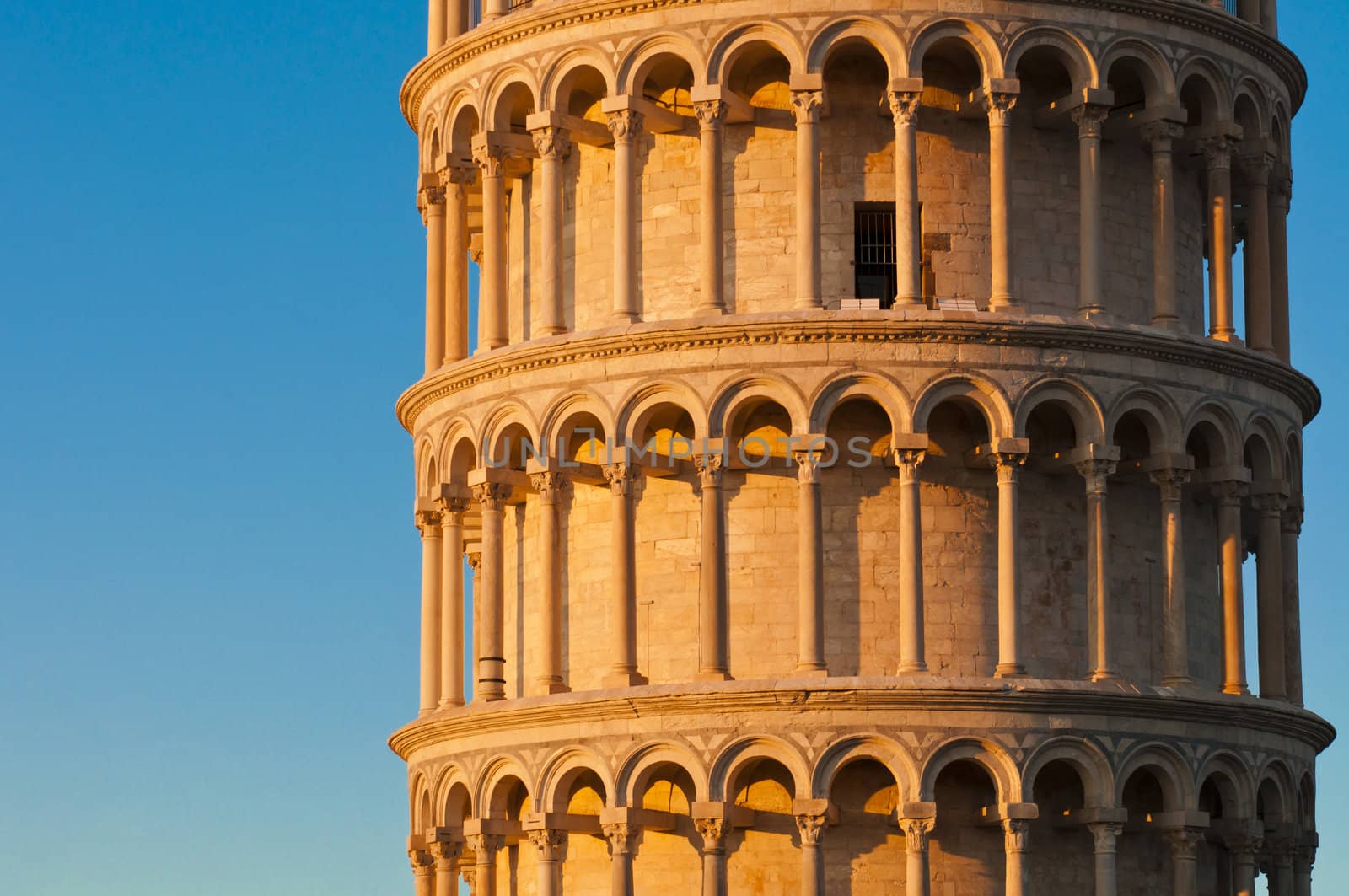 Pisa, Piazza dei miracoli, with the Basilica and the leaning tower.