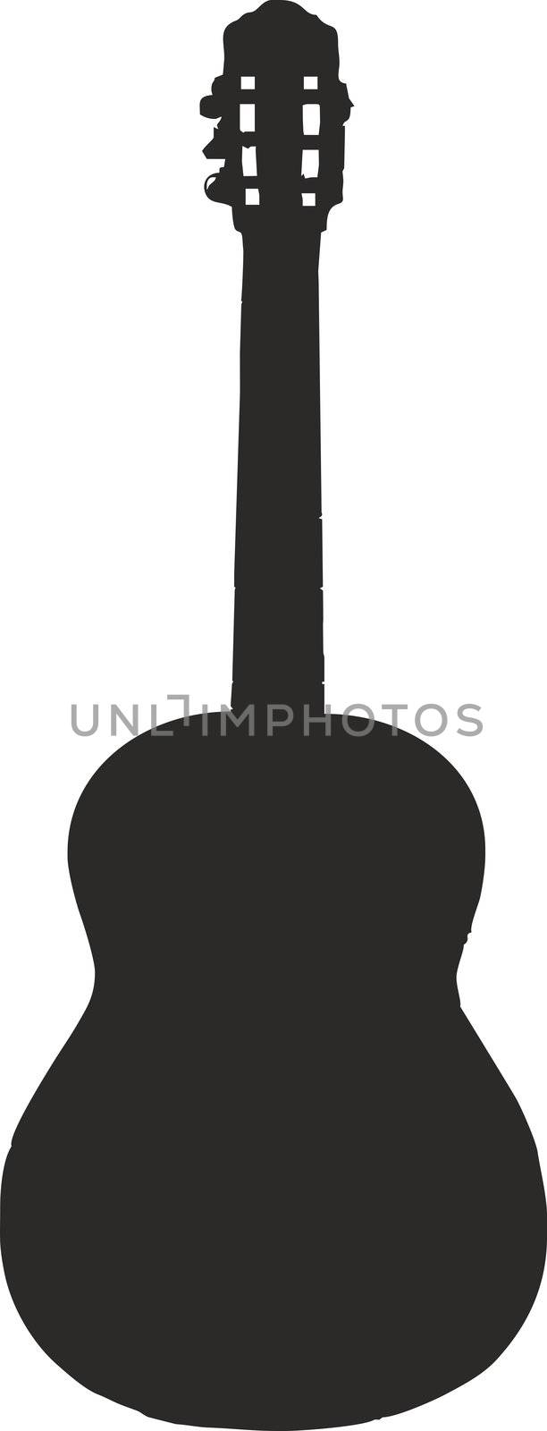 classic guitar silhouette by paolo77