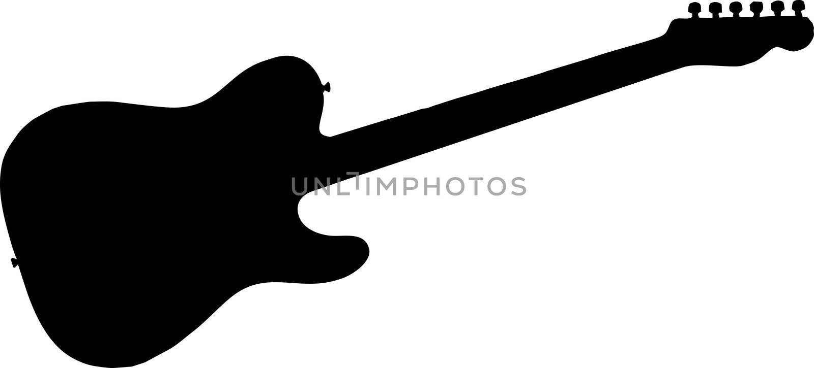electric guitar silhouette by paolo77