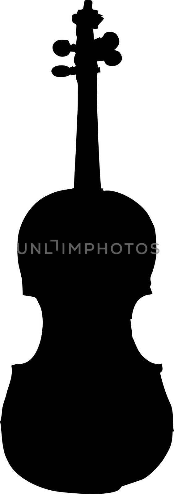 violin silhouette - isolated vector illustration