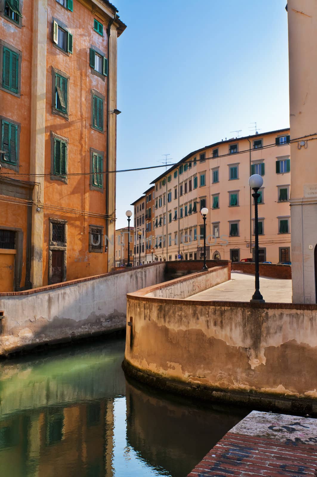 Snapshot of the city of Livorno, on the Italian coast.