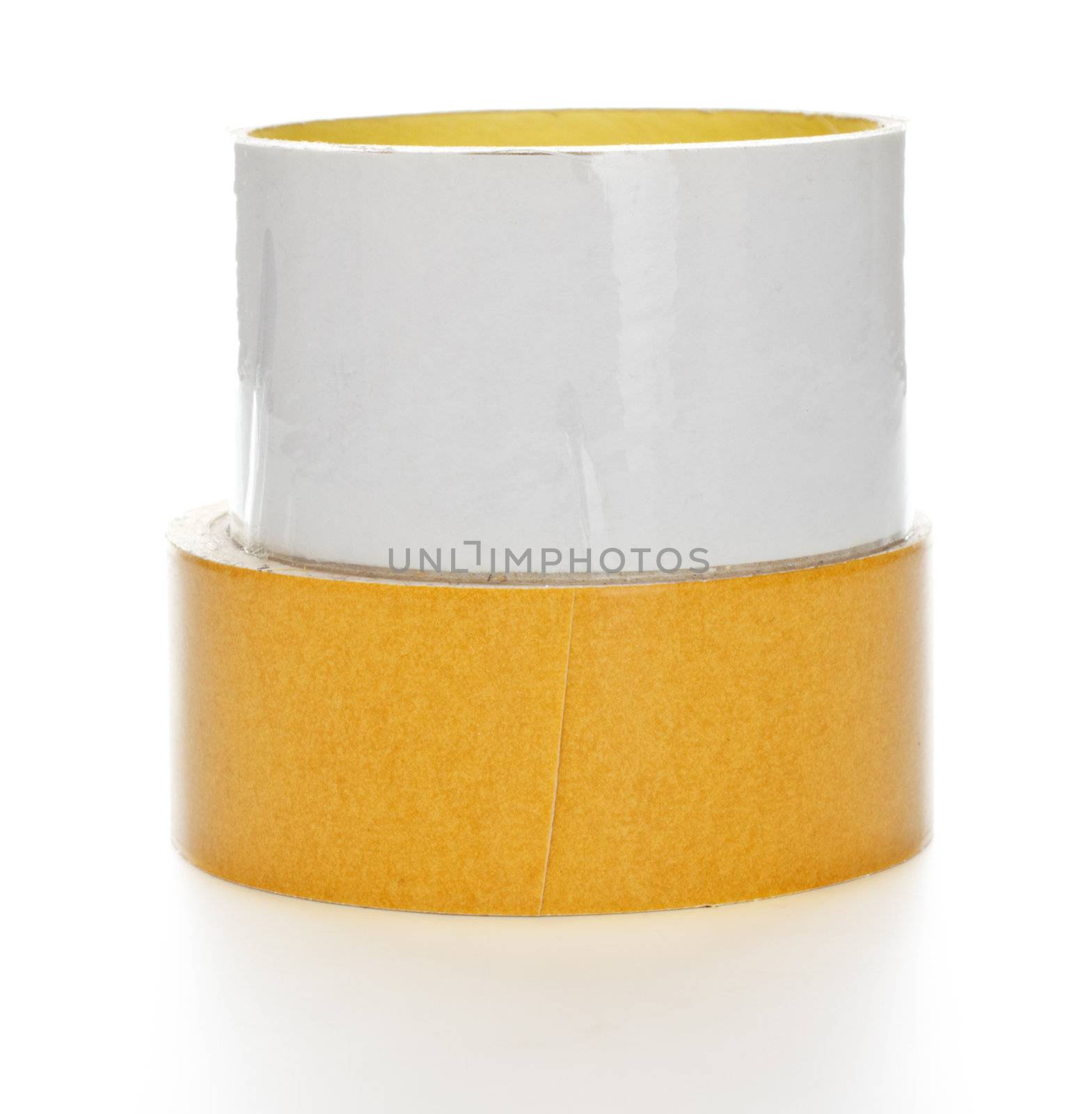 mirror adhesive tape isolated on white background