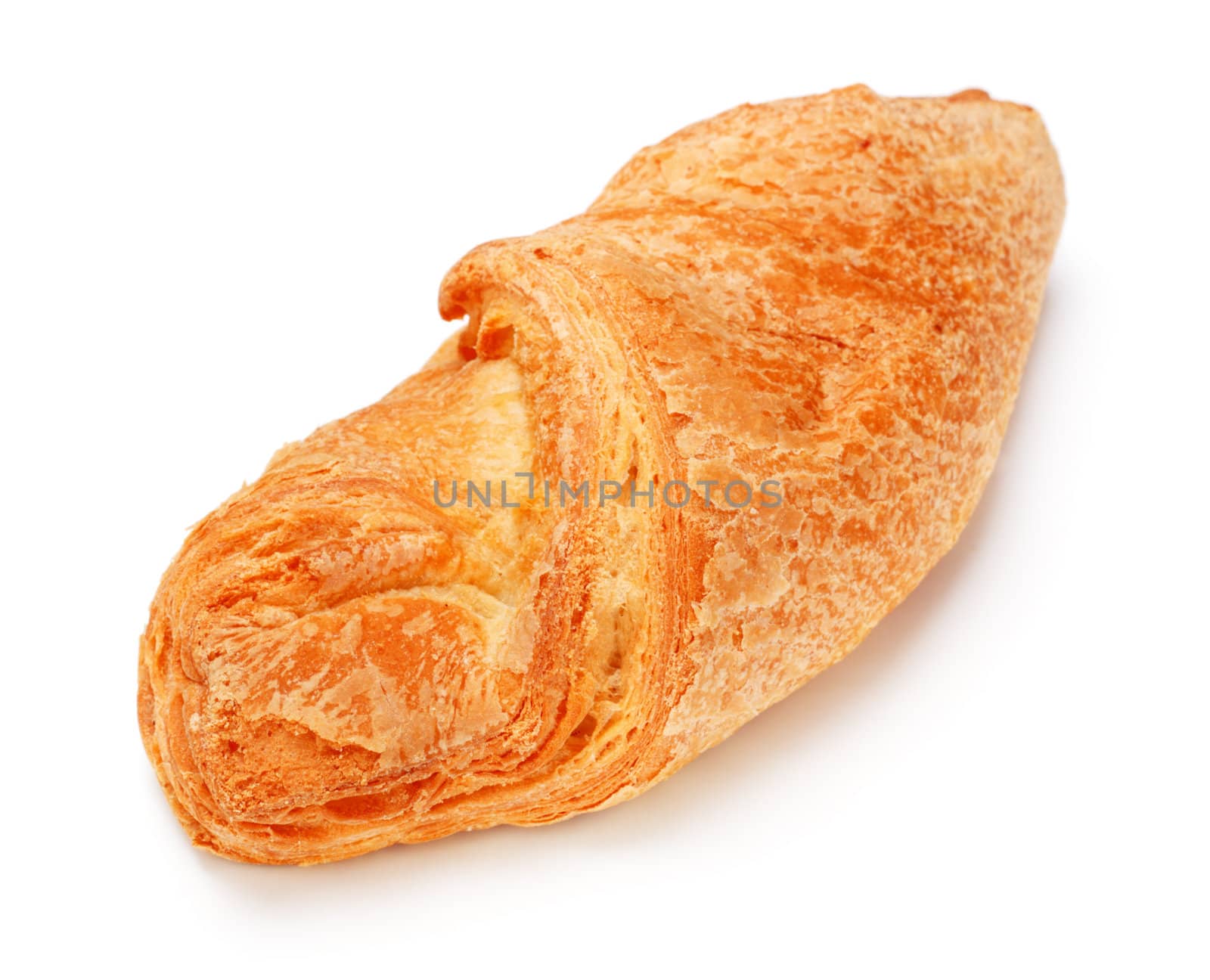 fresh crispy bun isolated on white background