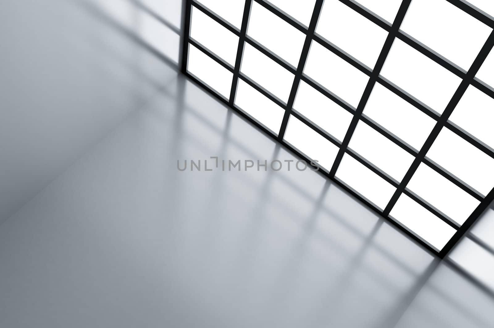 Light window and wall as a futuristic background