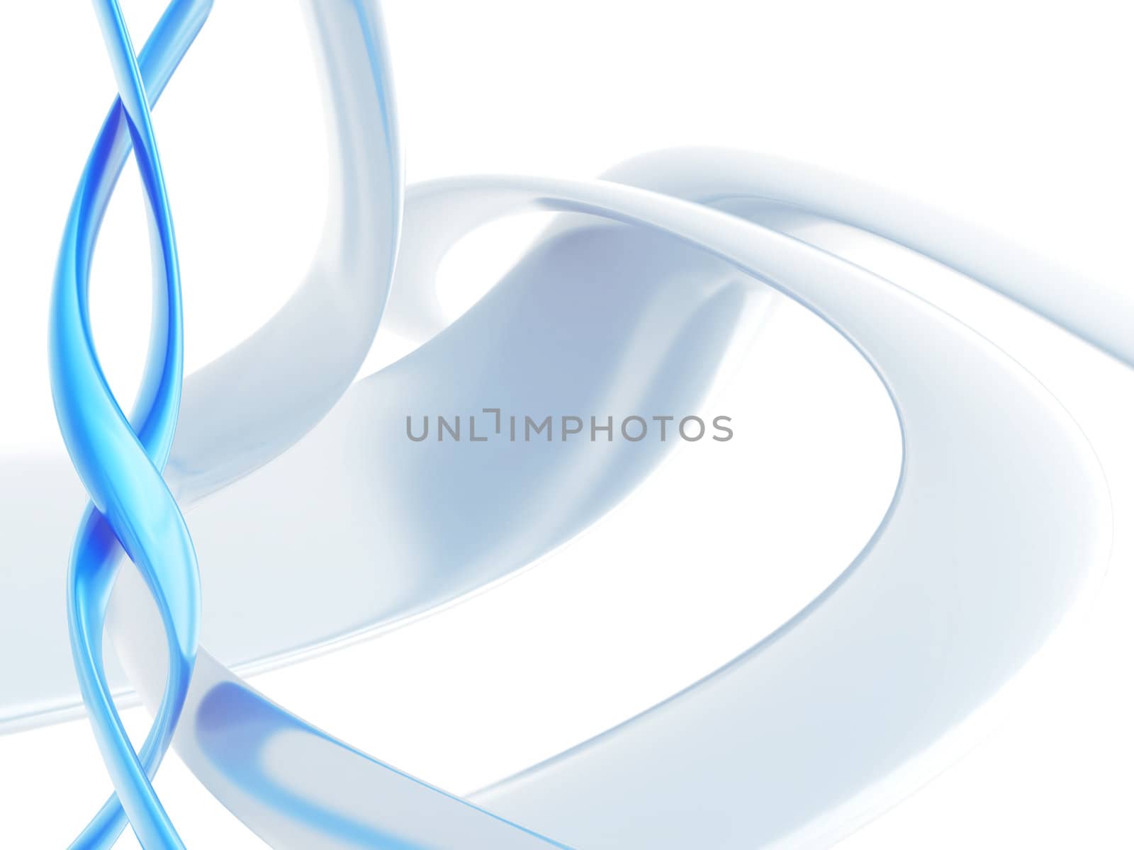 Abstract blue waves on white as a background