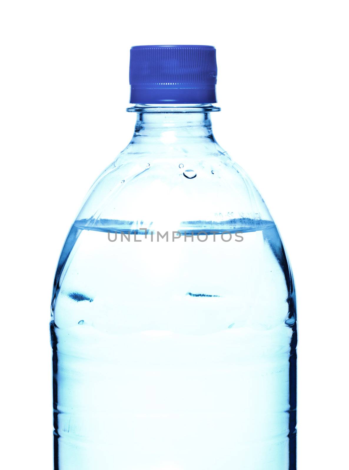 bottle of mineral water isolated on white