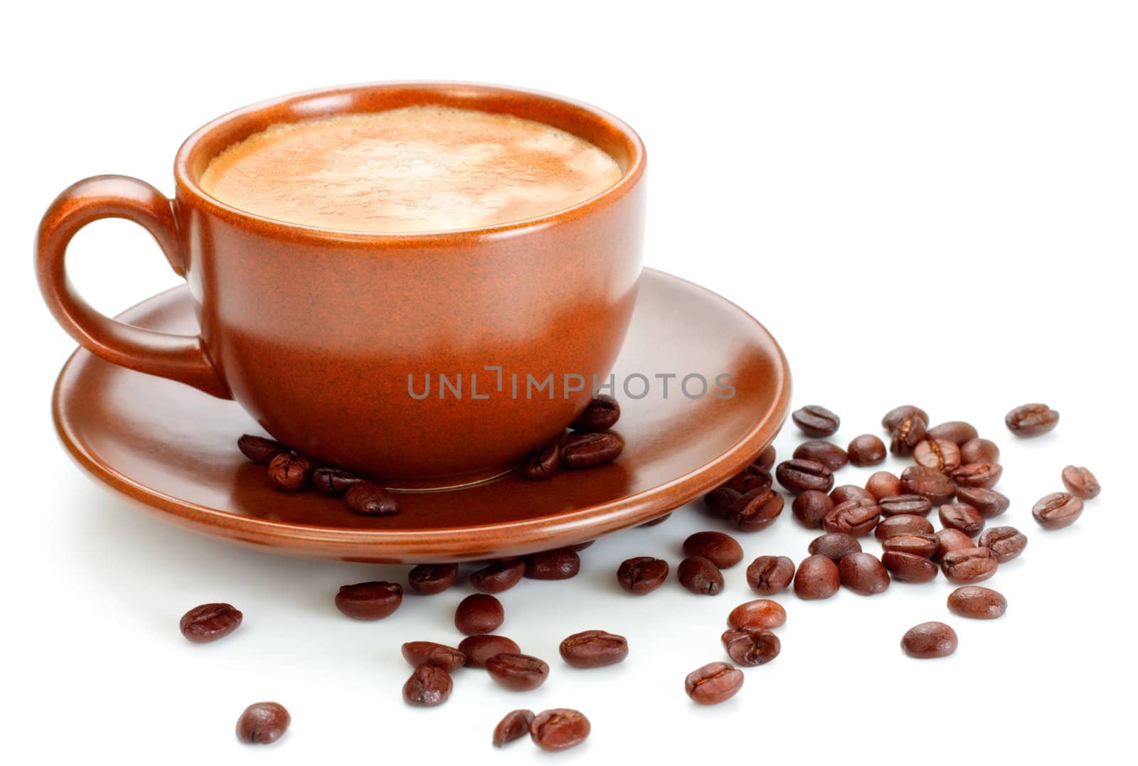 fresh coffee cup isolated on white background