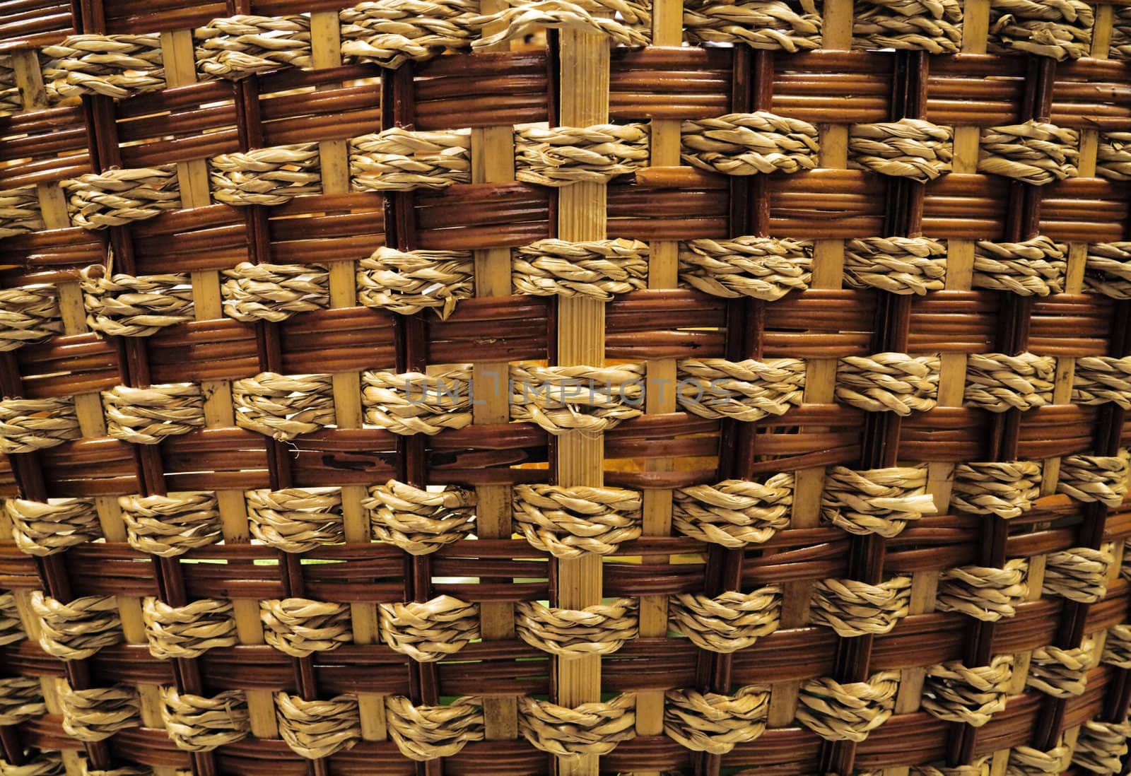Beige and brown woven fibres as a natural background