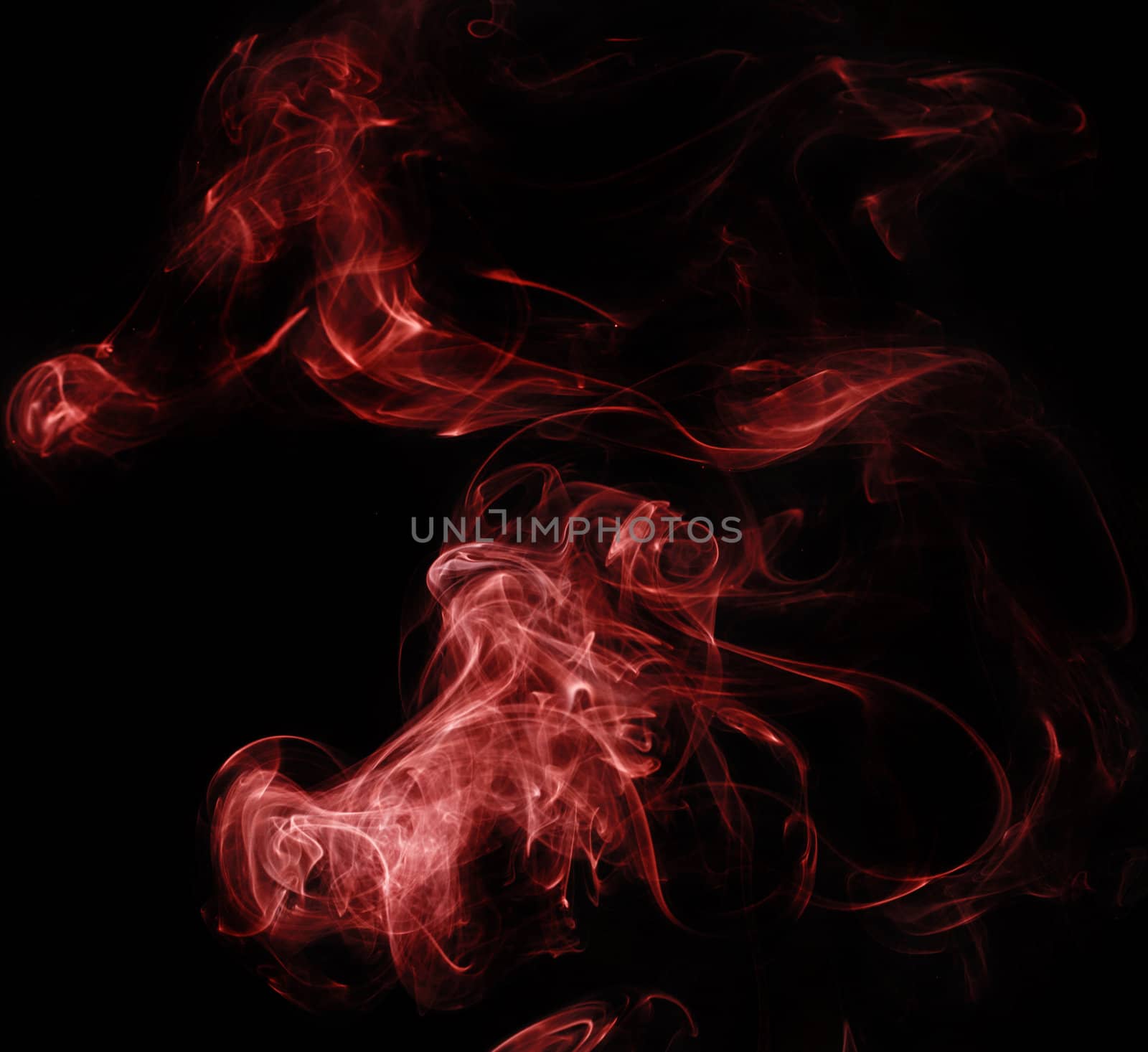 red abstract smoke pattern on a black background