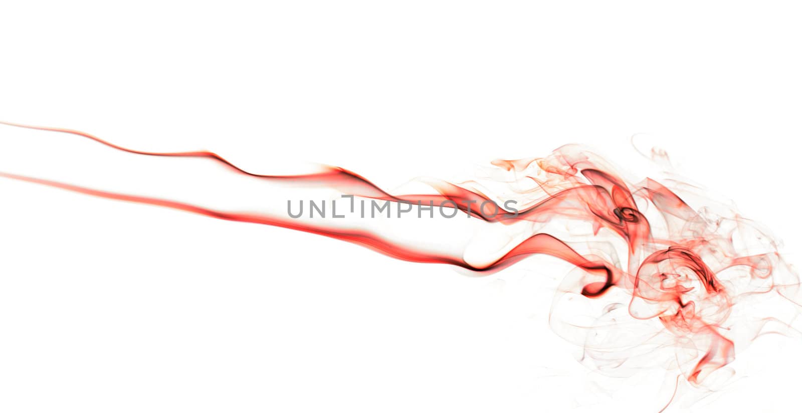 red abstract smoke pattern on a white background