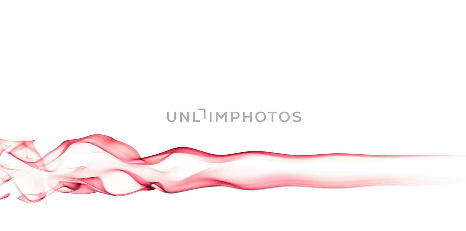 red abstract smoke pattern on a white background